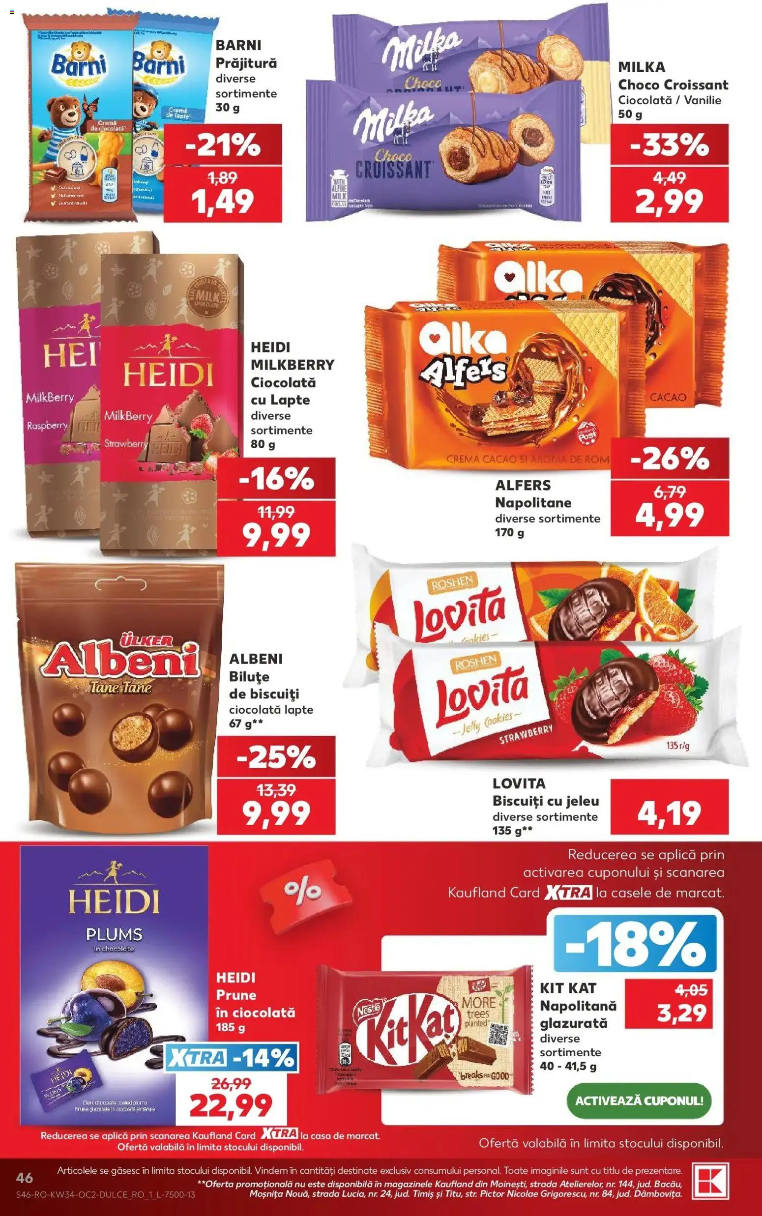 Kaufland Viseu de Sus 19.08.2026 - Revista si Oferta | Pagină: 46 | Produse: Lapte, Cremă, Prune, Biscuiți