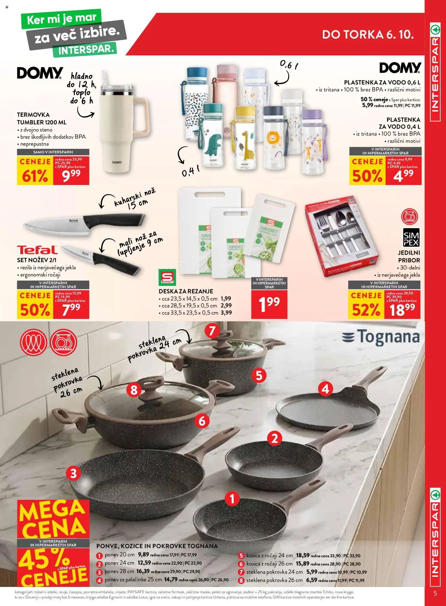 Novi Spar katalog ponudbe – veljaven od 23.09.2026 | Stran: 5 | Izdelki: Pribor, Kozice, Palačinke, Sladkor