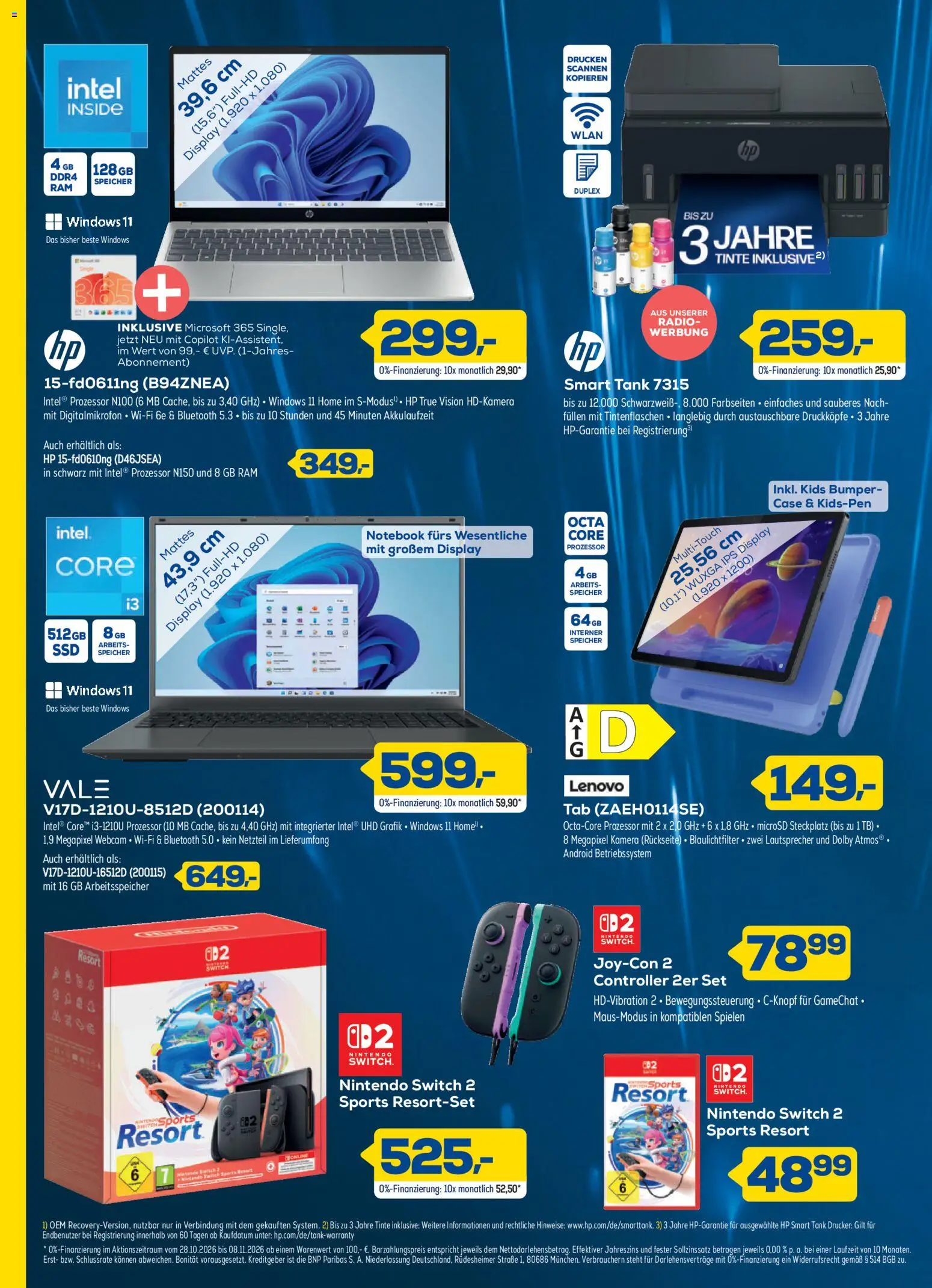 Euronics Black November – gültig ab 28.10.2026 | Seite: 6 | Produkte: HP, Notebook, Drucker, Radio