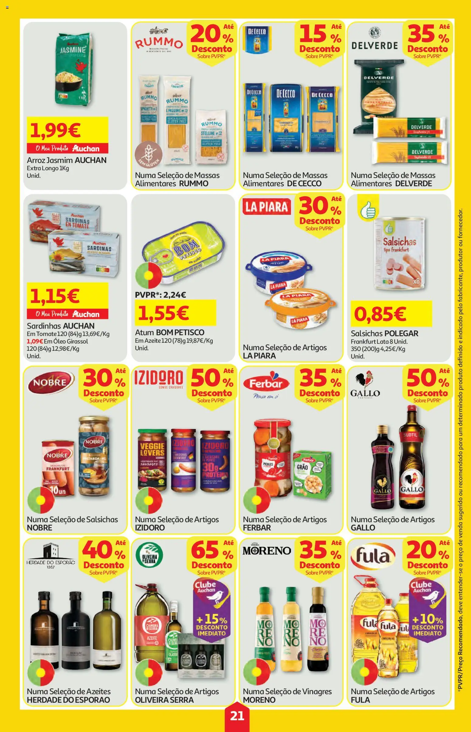 Auchan folheto │ válido de 16/07/2026 | Página: 21 | Produtos: Atum, Azeite, Sardinhas, Tomate