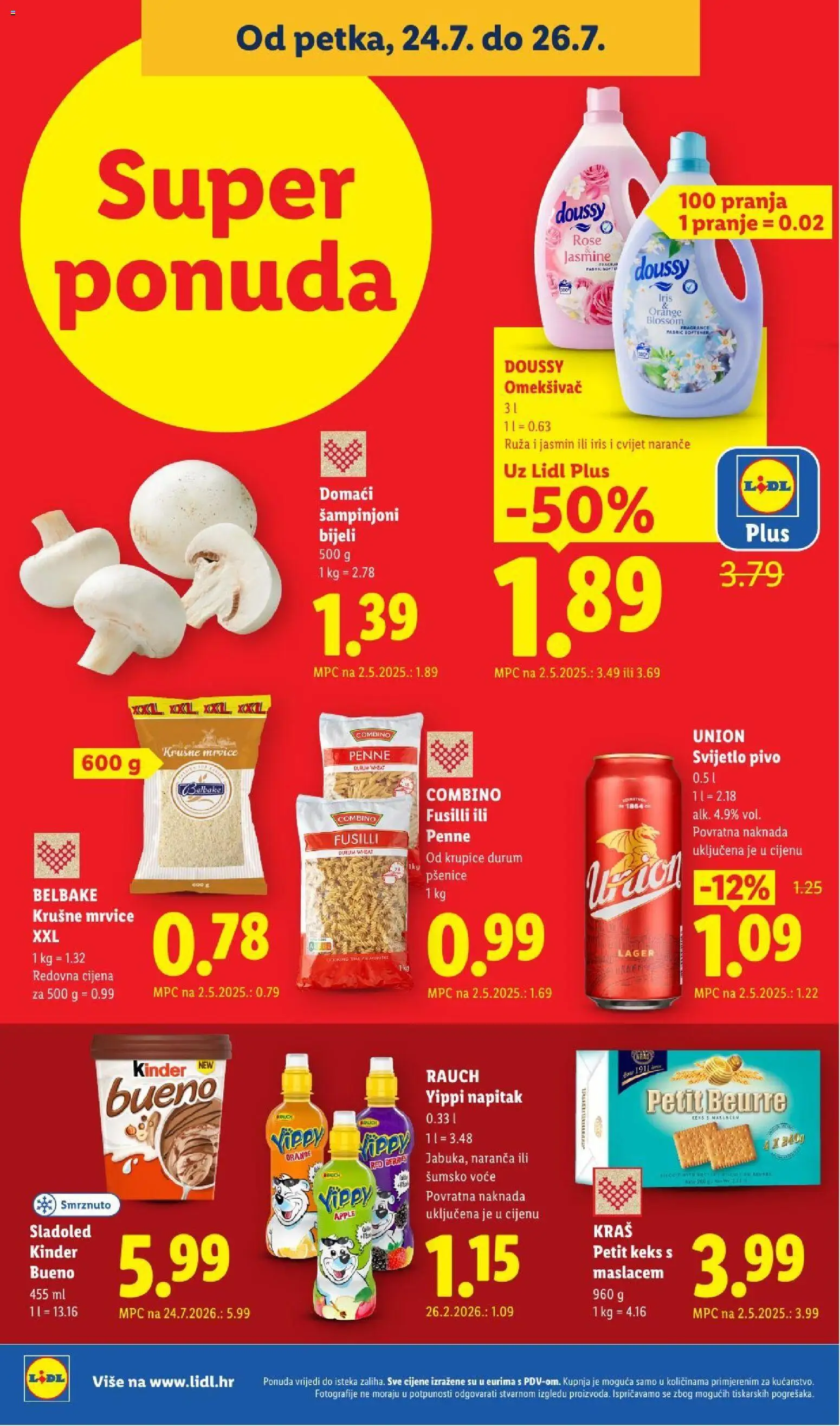 Lidl katalog | vrijedi od 20.07.2026 | Stranica: 74 | Proizvodi: Šumsko voće, Naranče, Keks, Pasta