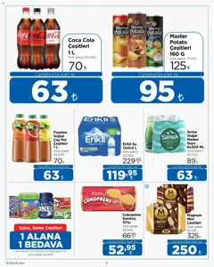11 Eylül 2026 tarihinden itibaren geçerli olan CarrefourSA kataloğu önizlemesi | Sayfa: 2 | Ürünler: Çay, Şeker, Maden suyu, Ice tea