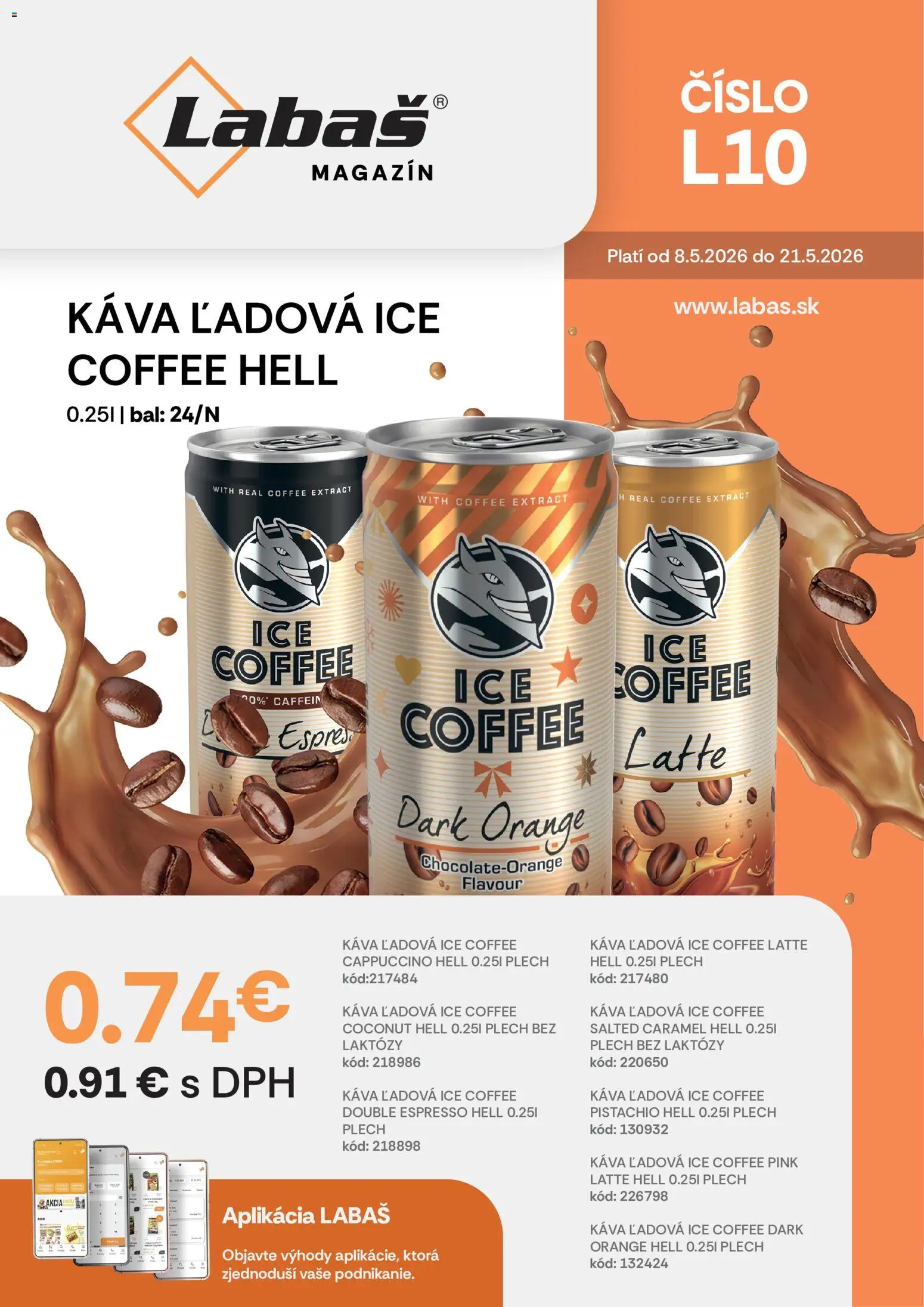 Nové Labaš akcie – leták je platný od 08.05.2026 | Strana: 36 | Produkty: Káva