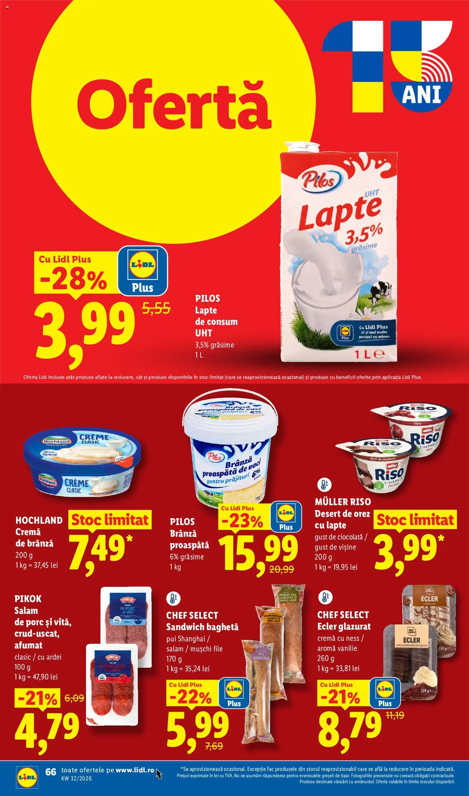 Noul catalog Lidl – valabil de la 03.08.2026 | Pagină: 64 | Produse: Pilos, Pui, Ciocolată, Orez