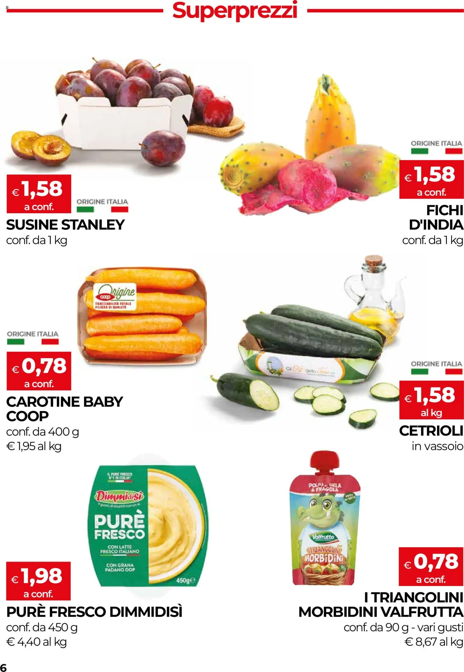 Volantino COOP del 03/09/2026 | Pagina: 6 | Prodotti: Fichi, Latte, Grana Padano, Susine