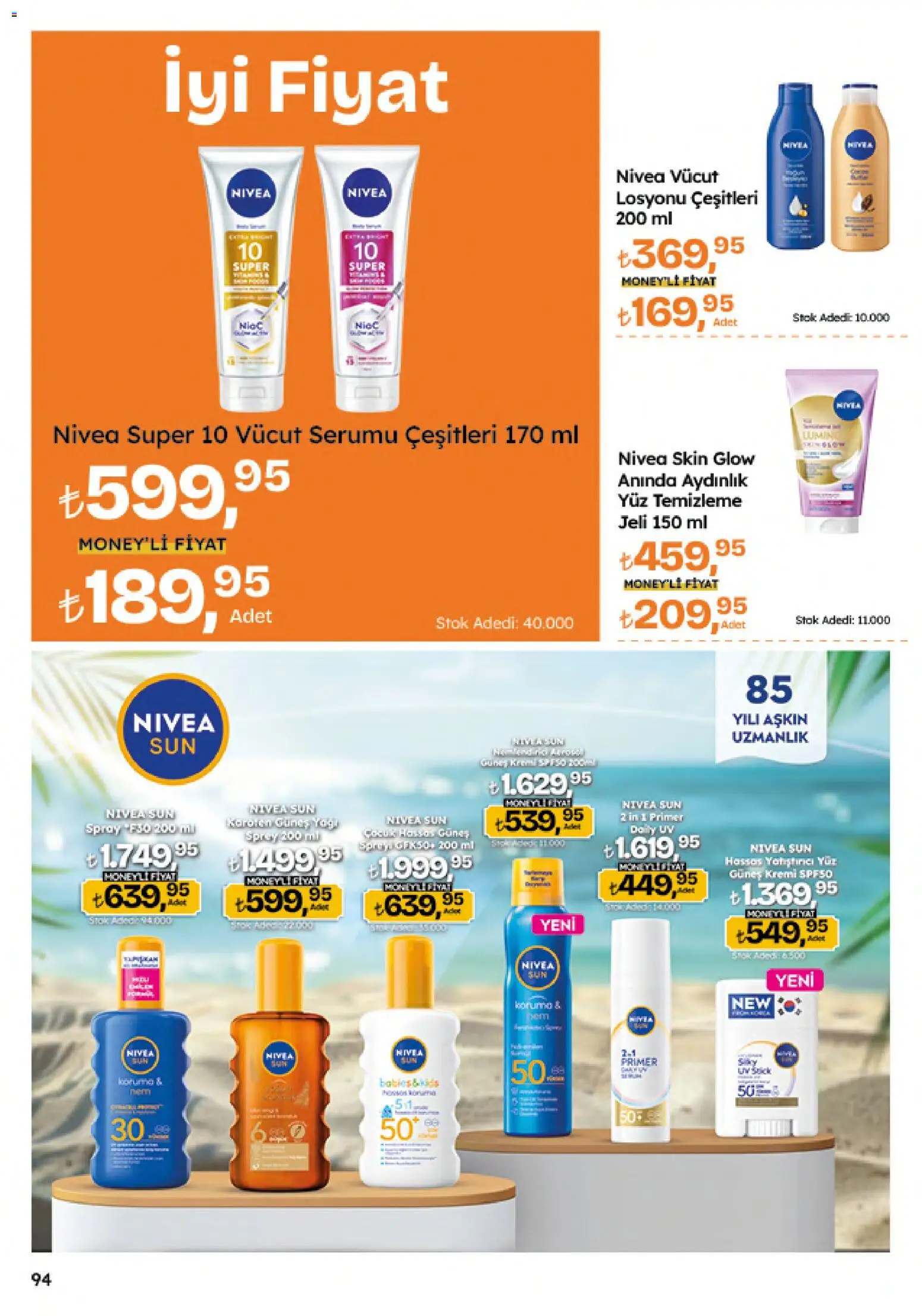 Migros Katalog - 5M Migroskop Dijital - 23 Temmuz 2026 tarihinden itibaren geçerlidir | Sayfa: 94 | Ürünler: Güneş kremi