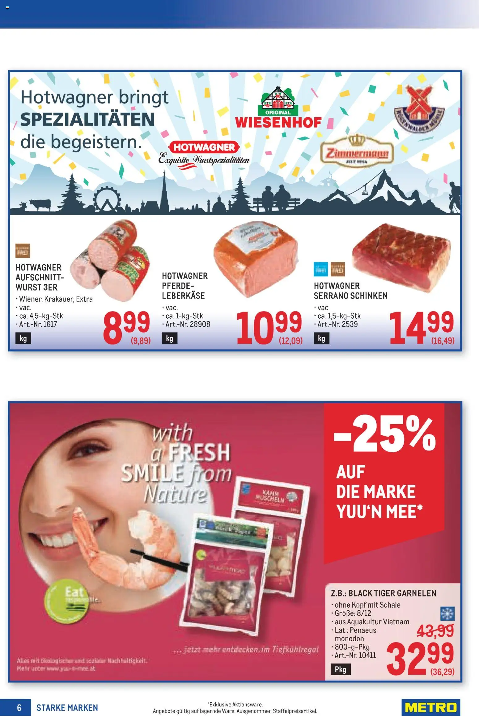 Metro angebote Starke Marken gültig ab 11.06.2026 | Seite: 6 | Produkte: Wurst, Schinken