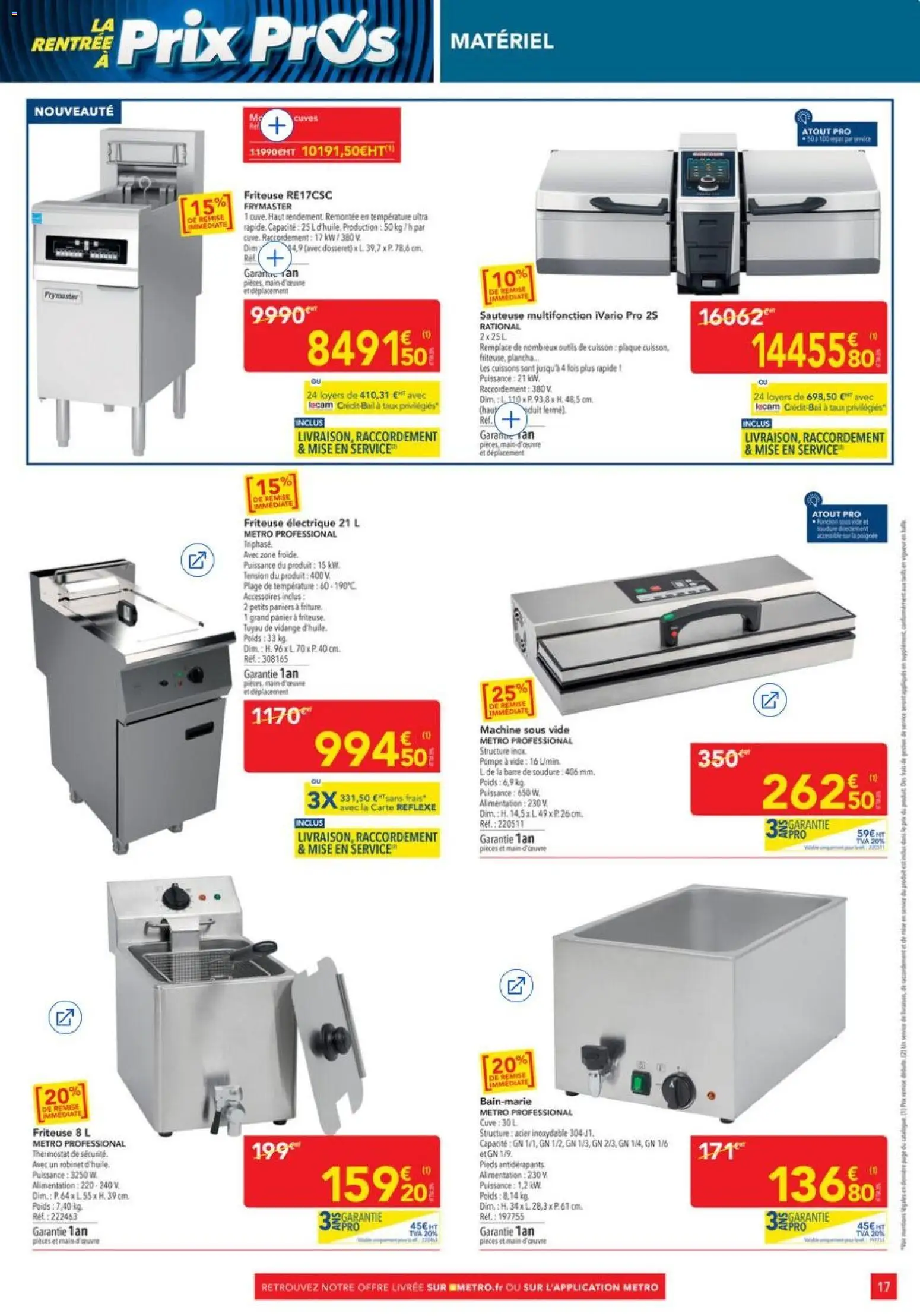 {H1} | Page: 17 | Produits: Friteuse électrique, Plancha, Alimentation, Tuyau