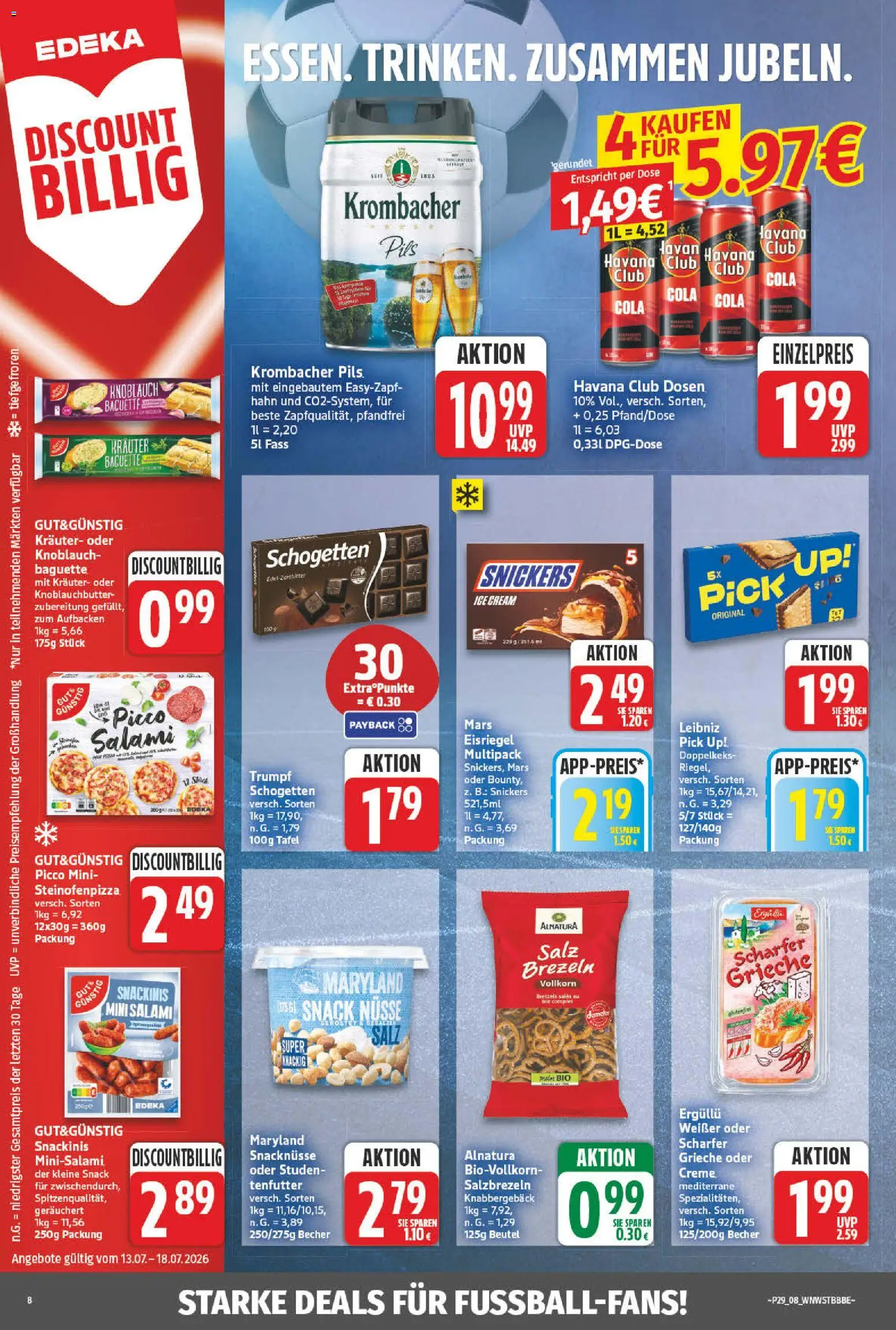 NP Discount Prospekt – gültig ab 13.07.2026 | Seite: 10 | Produkte: Cola, Pils, Baguette, Salami