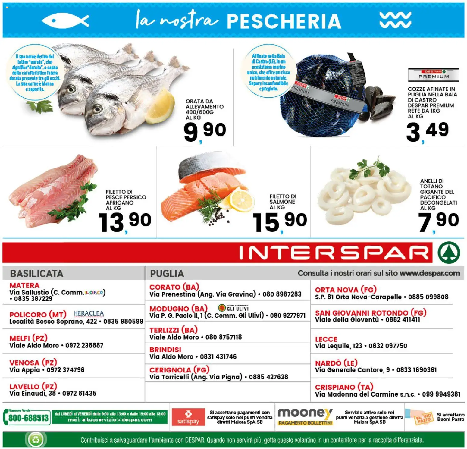 Volantino Interspar del 18.05.2026 | Pagina: 20 | Prodotti: Pesce, Orata, Lavello, Contenitore