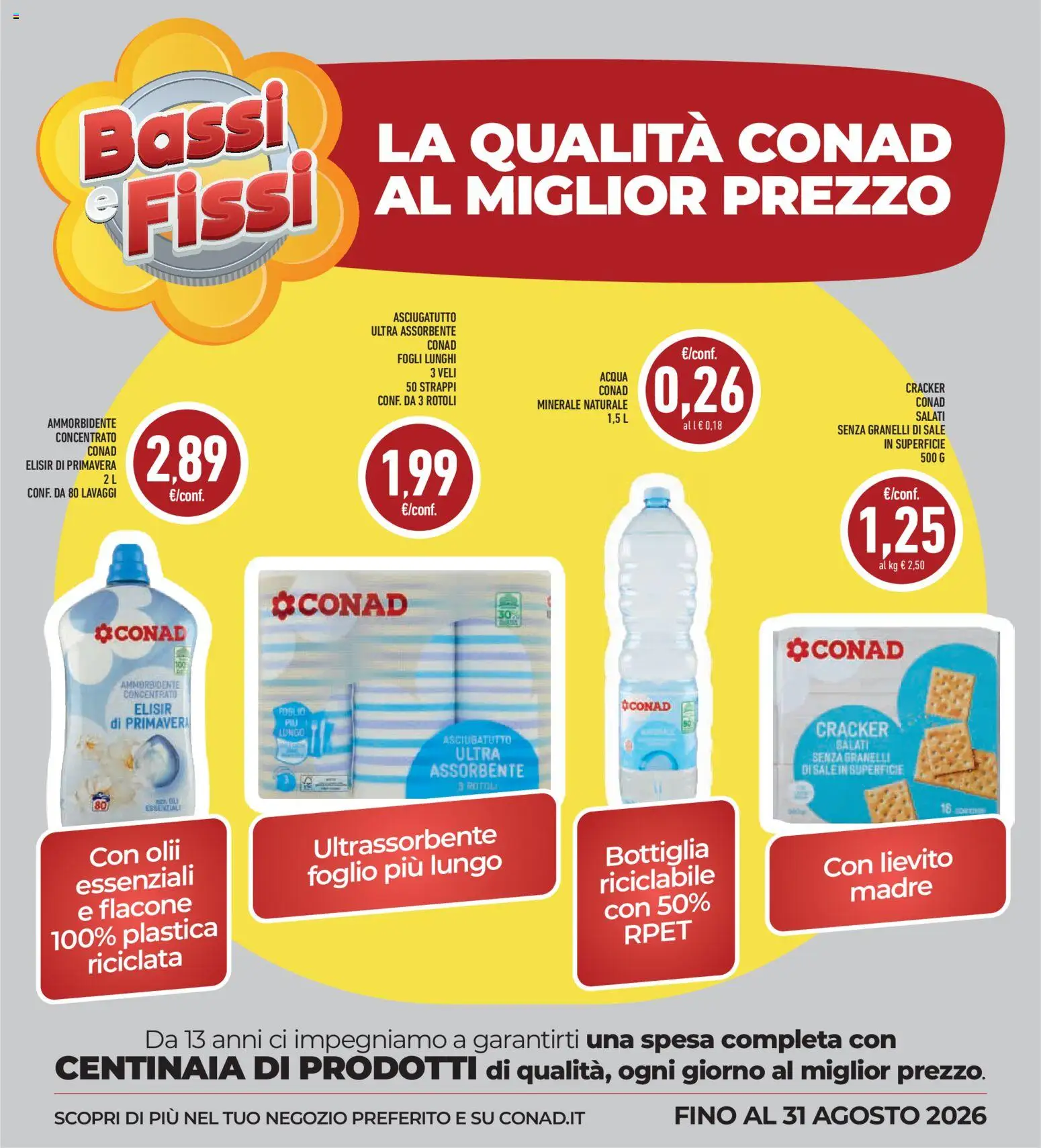 Volantino Conad del 21.05.2026 | Pagina: 27 | Prodotti: Ammorbidente, Acqua, Sale, Asciugatutto