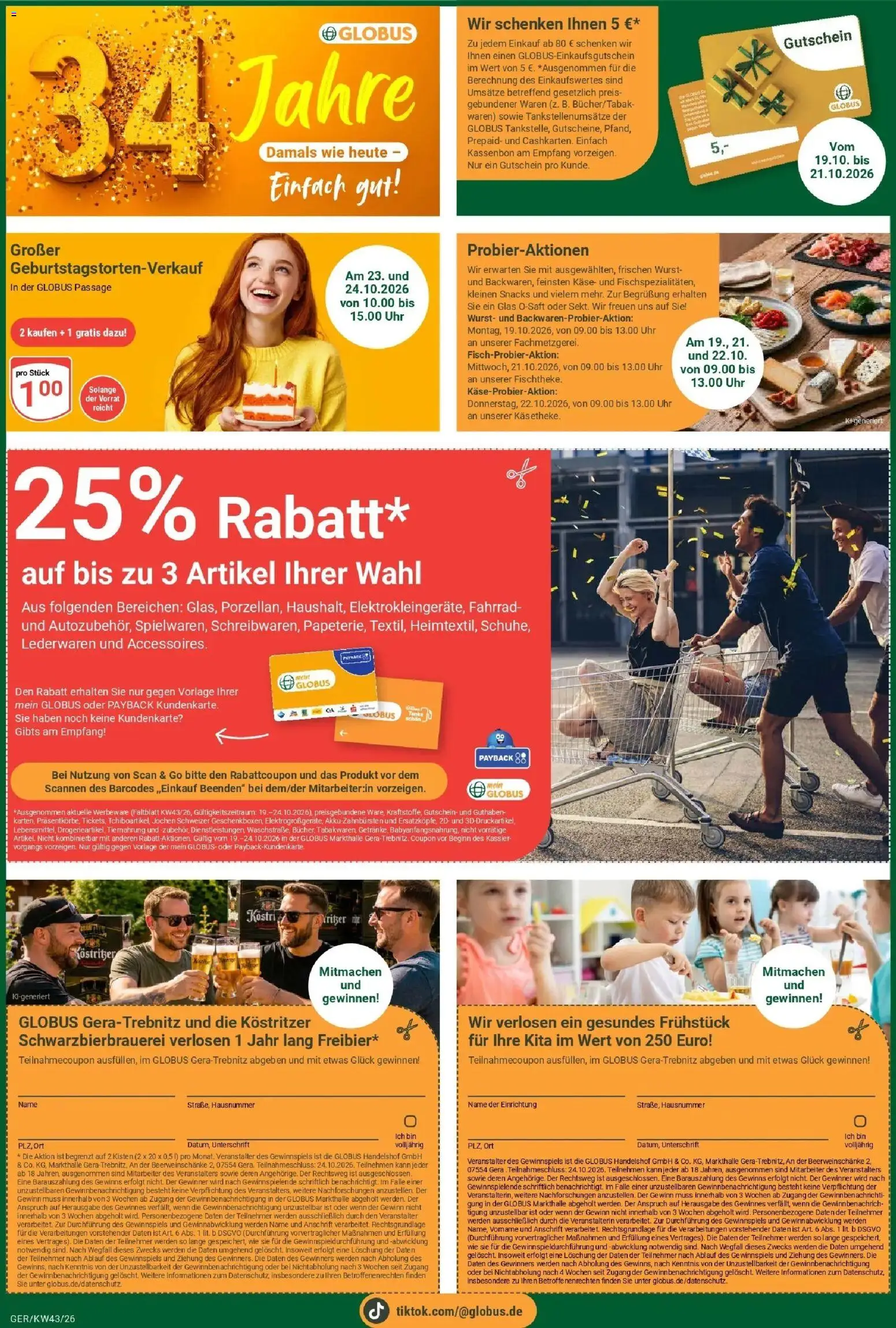 Globus Prospekt Gera (ab 19.10.2026) » Angebote online | Seite: 5 | Produkte: Käse, Kostritzer, Wurst, Uhr