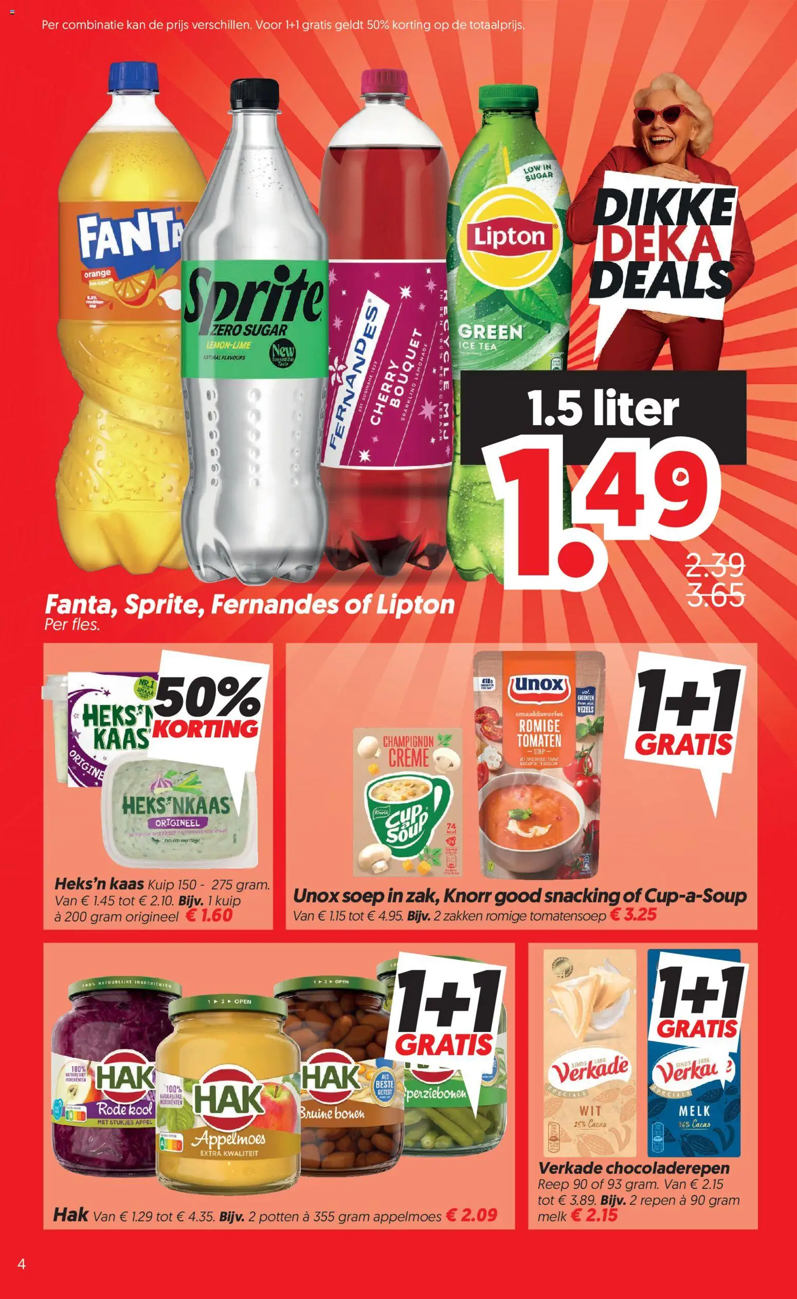 {H1} | Pagina: 4 | Producten: Kan, Sprite, Crème, Appel