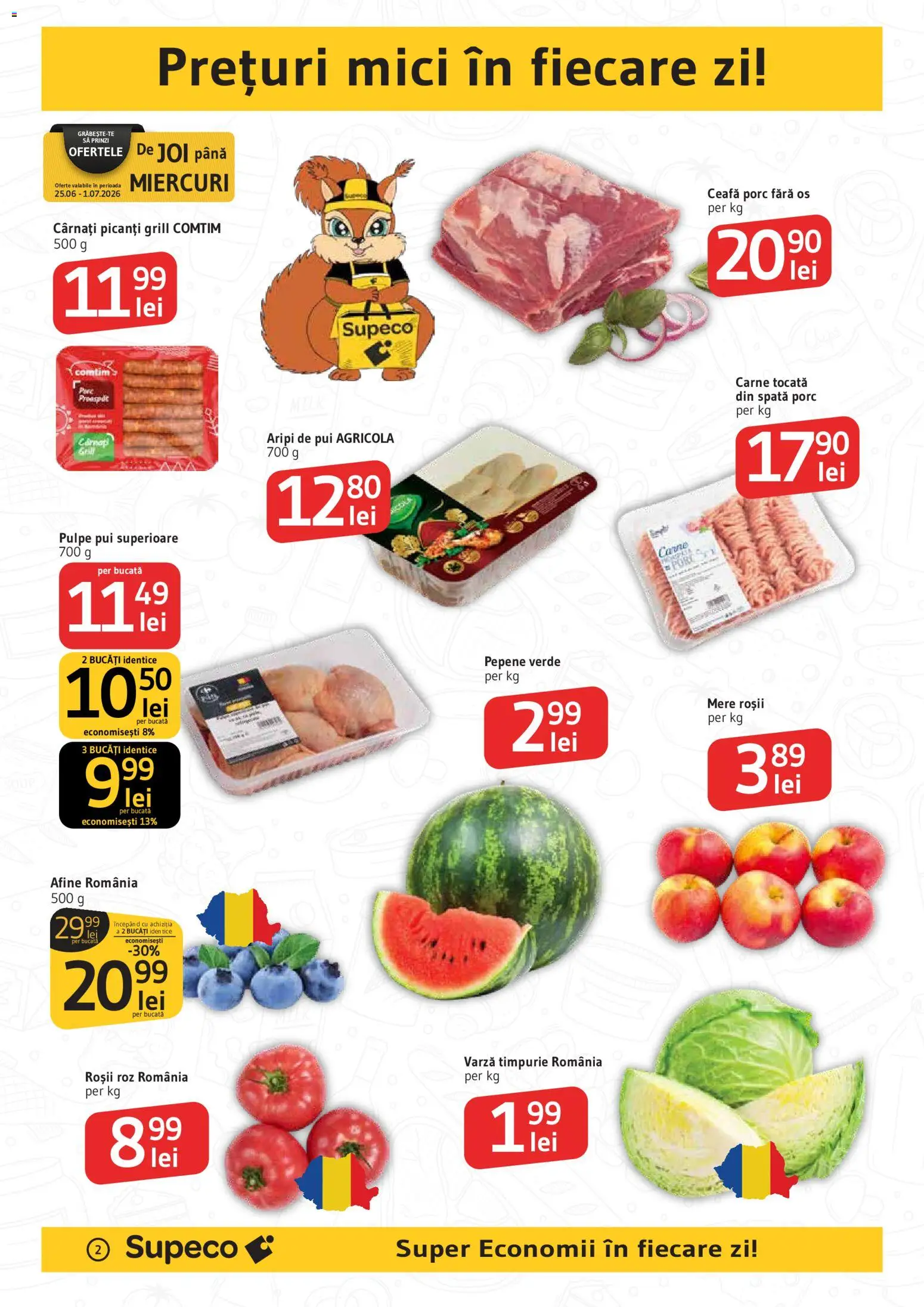 Noul catalog Supeco – valabil de la 25.06.2026 | Pagină: 2 | Produse: Varză, Pepene Verde, Afine, Grill