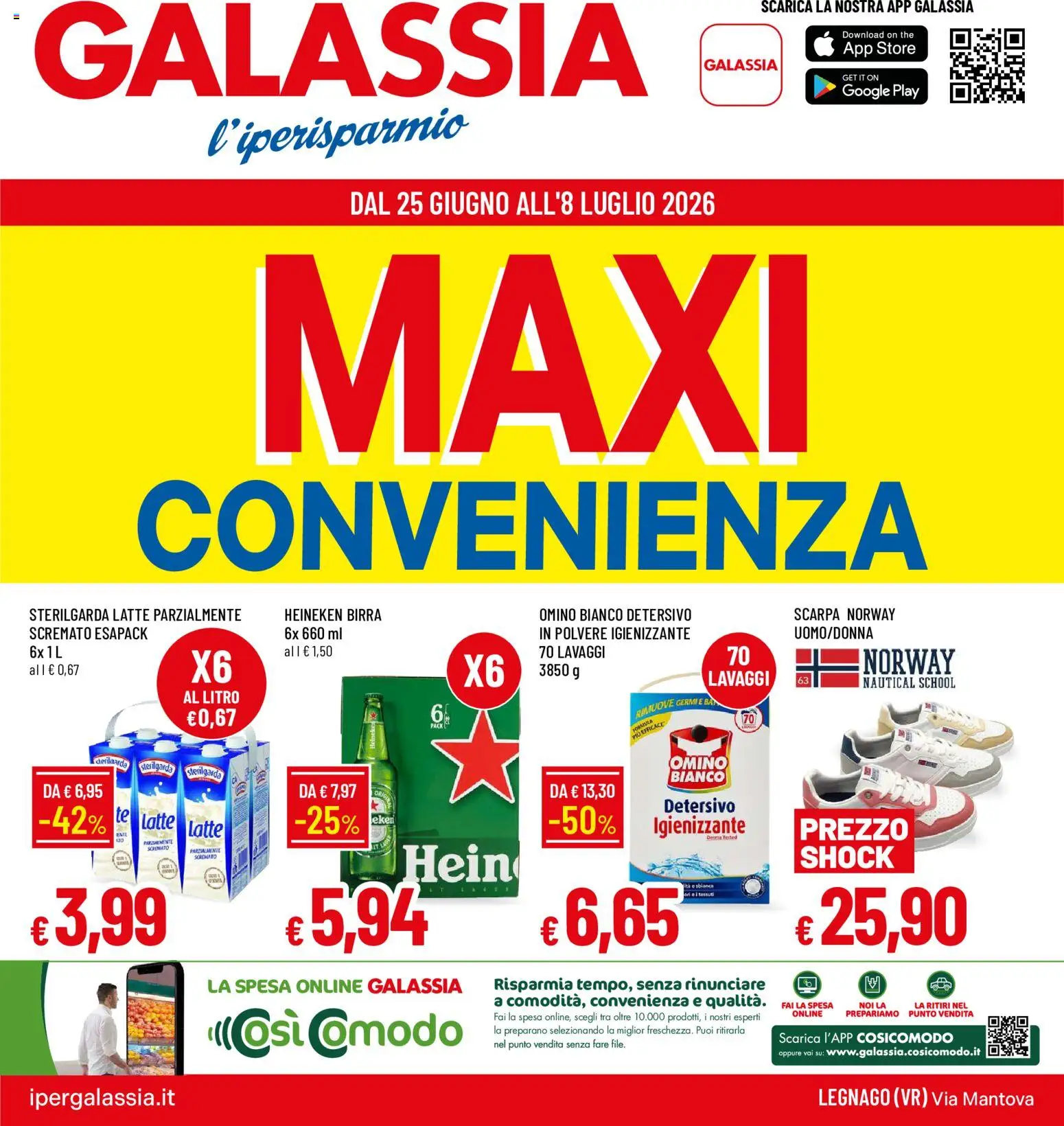 Volantino Galassia del 25/06/2026 | Pagina: 1 | Prodotti: Birra, Latte, The, Heineken