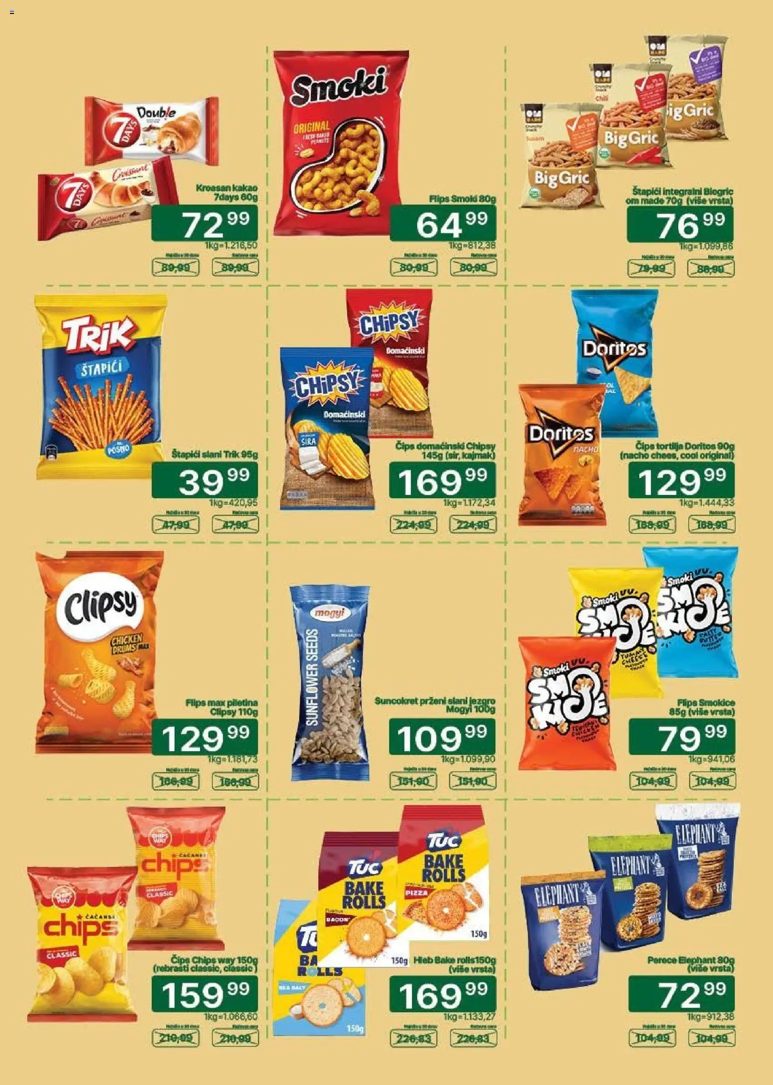 Univerexport katalog - važi od 16.09.2026 | Strana: 20 | Proizvode: Kakao, 7days, Doritos, Hleb