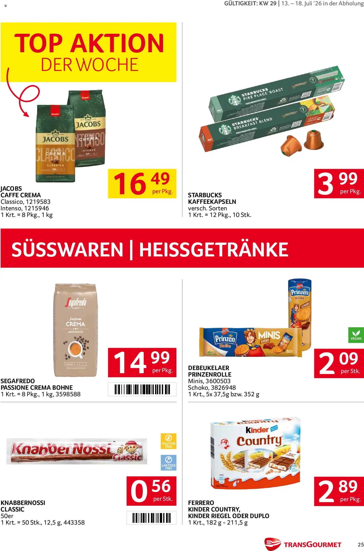 Transgourmet Flugblatt gültig ab 13.07.2026 | Seite: 25