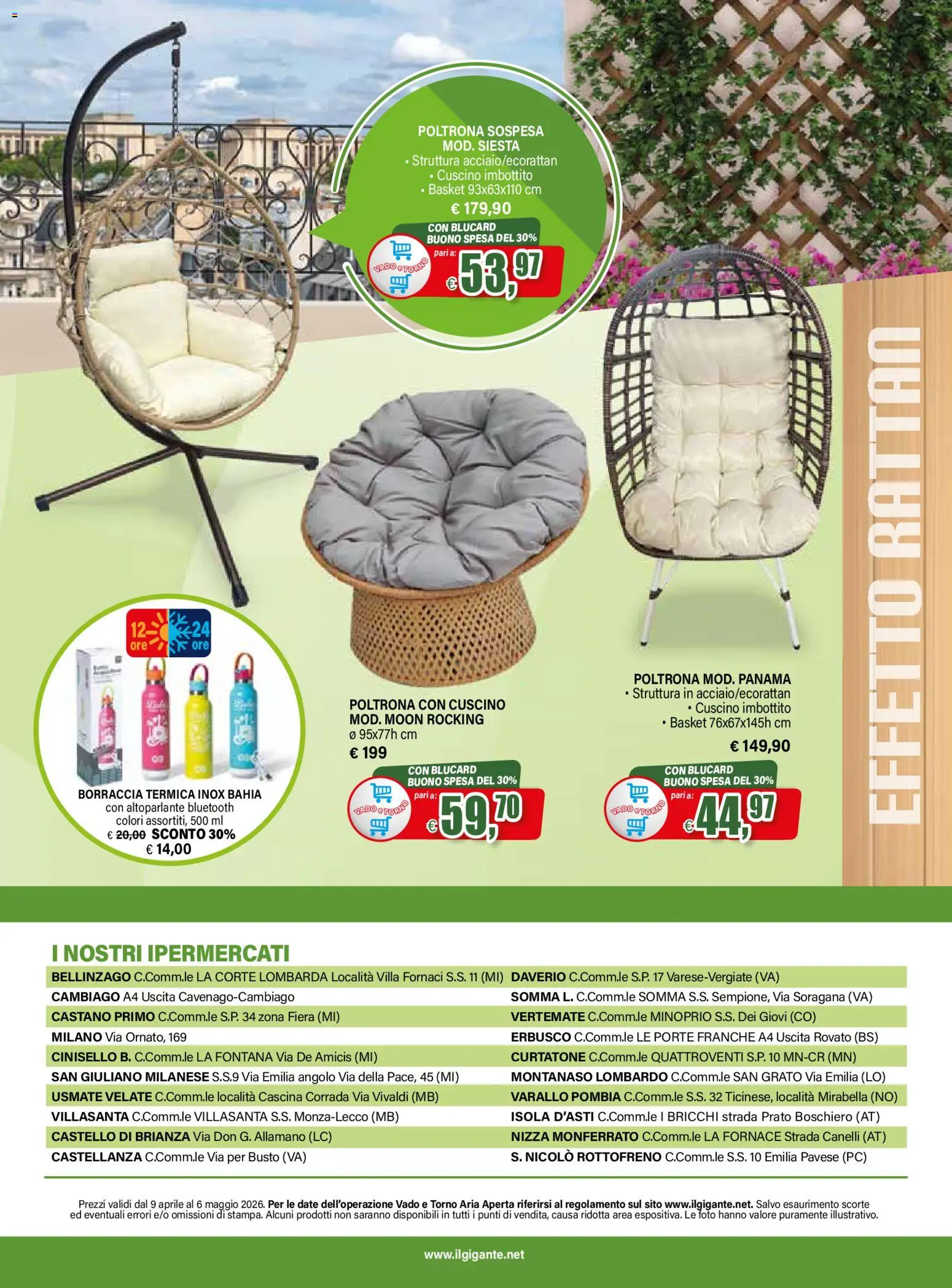 Volantino Il Gigante del 09.04.2026 | Pagina: 20 | Prodotti: Altoparlante, PC, Cuscino, Borraccia