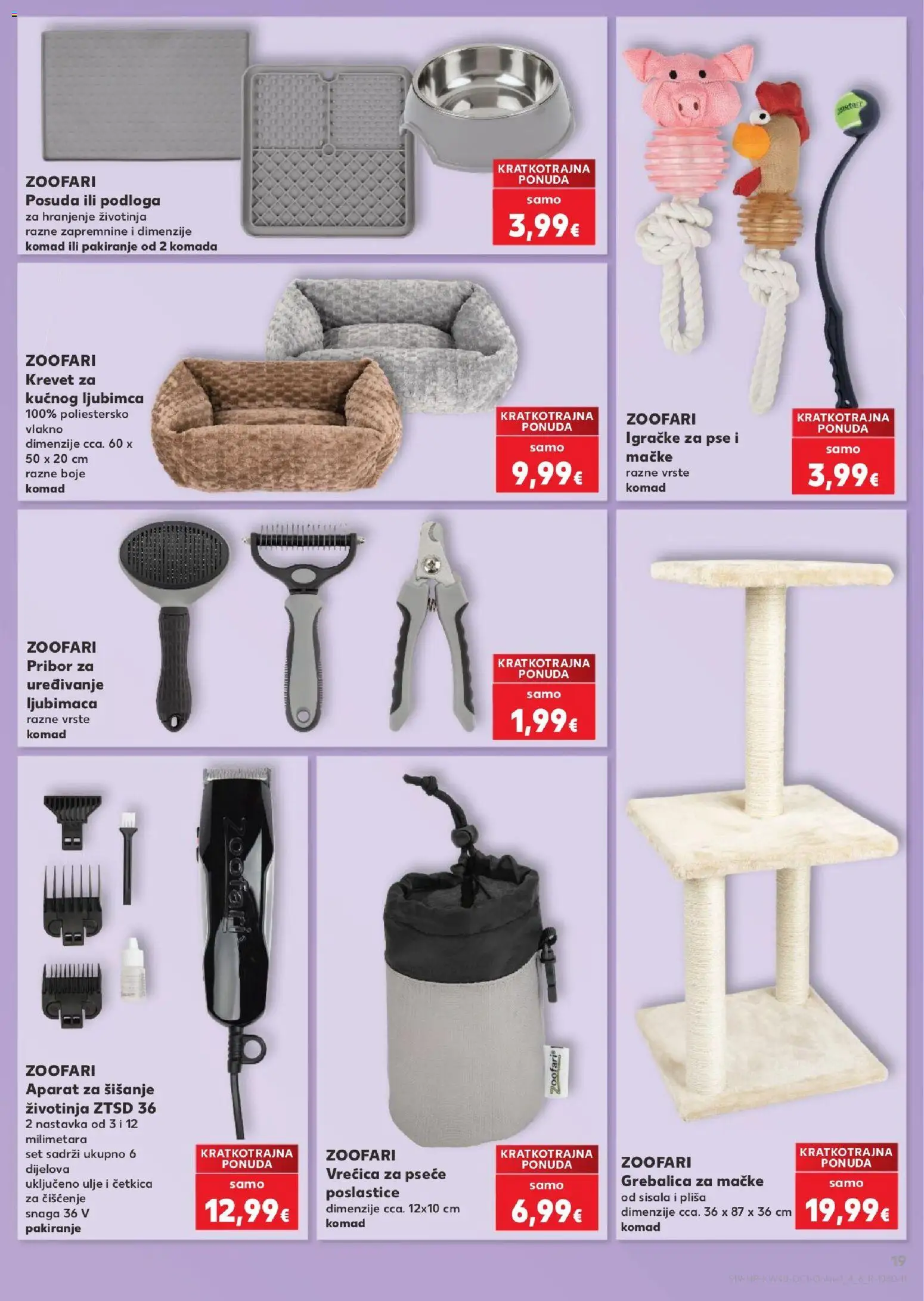 Kaufland katalog | vrijedi od 30.09.2026 | Stranica: 19 | Proizvodi: Krevet, Podloga, Grebalica za mačke, Igračke