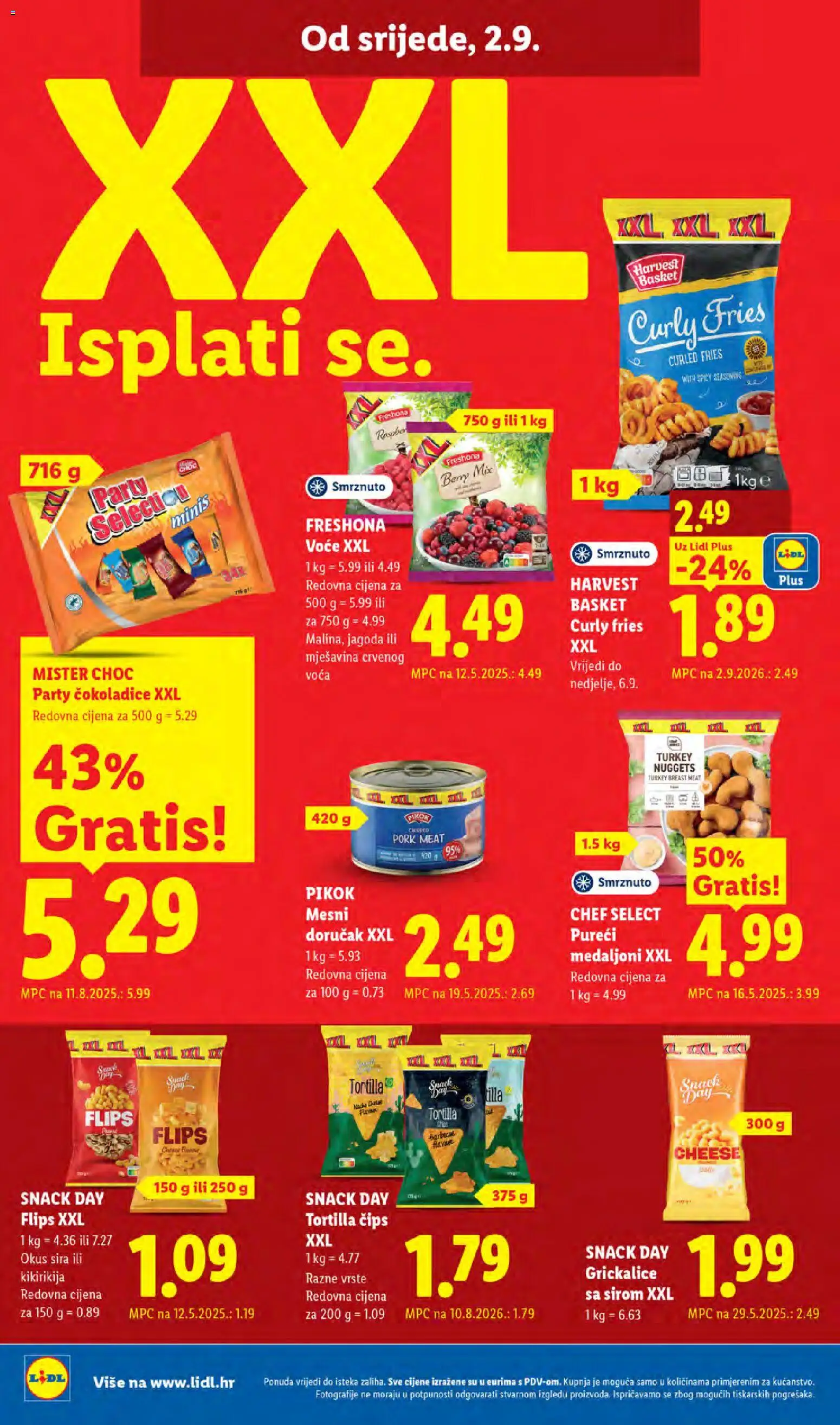 Lidl katalog | vrijedi od 31.08.2026 | Stranica: 60 | Proizvodi: Flips, Chips, Tortilla chips, Mesni doručak