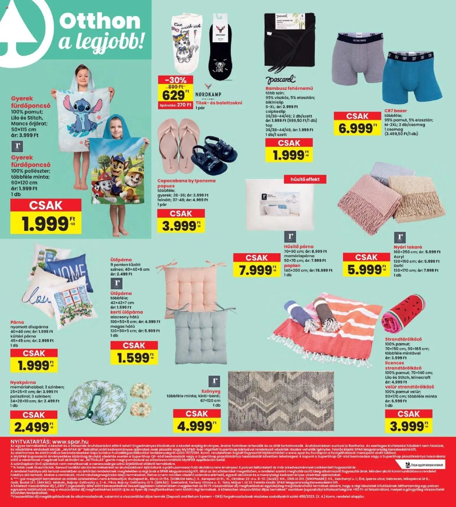 Interspar akciós ujság - amely érvényes a következő dátumtól: 2026.06.25. | Oldal: 16 | Termékek: Papucs, Ipanema, Strandtörölköző, Díszpárna