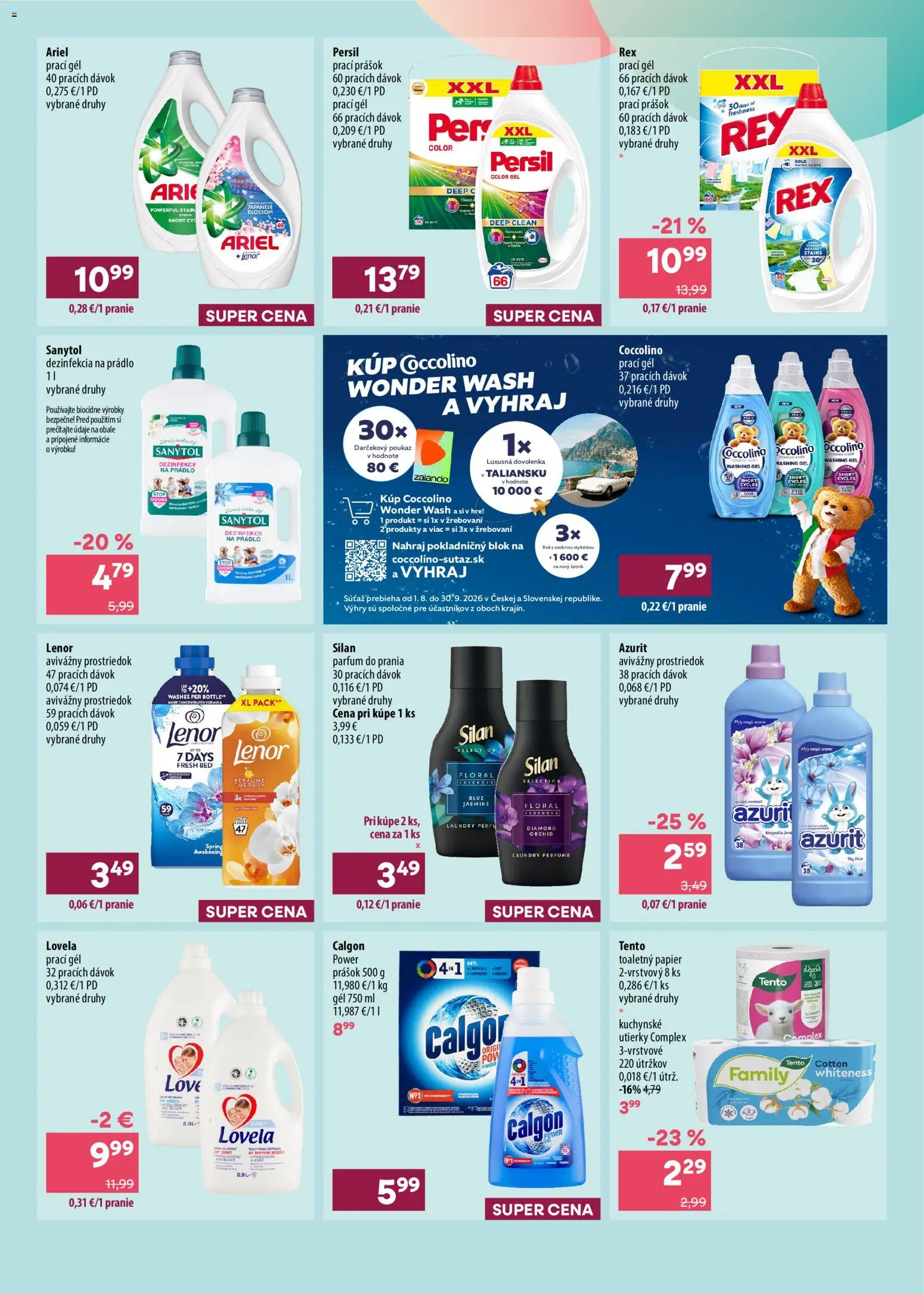 Nové 101 drogerie akcie – leták je platný od 09.09.2026 | Strana: 9 | Produkty: Šatník, Prací prášok, Coccolino, Lenor