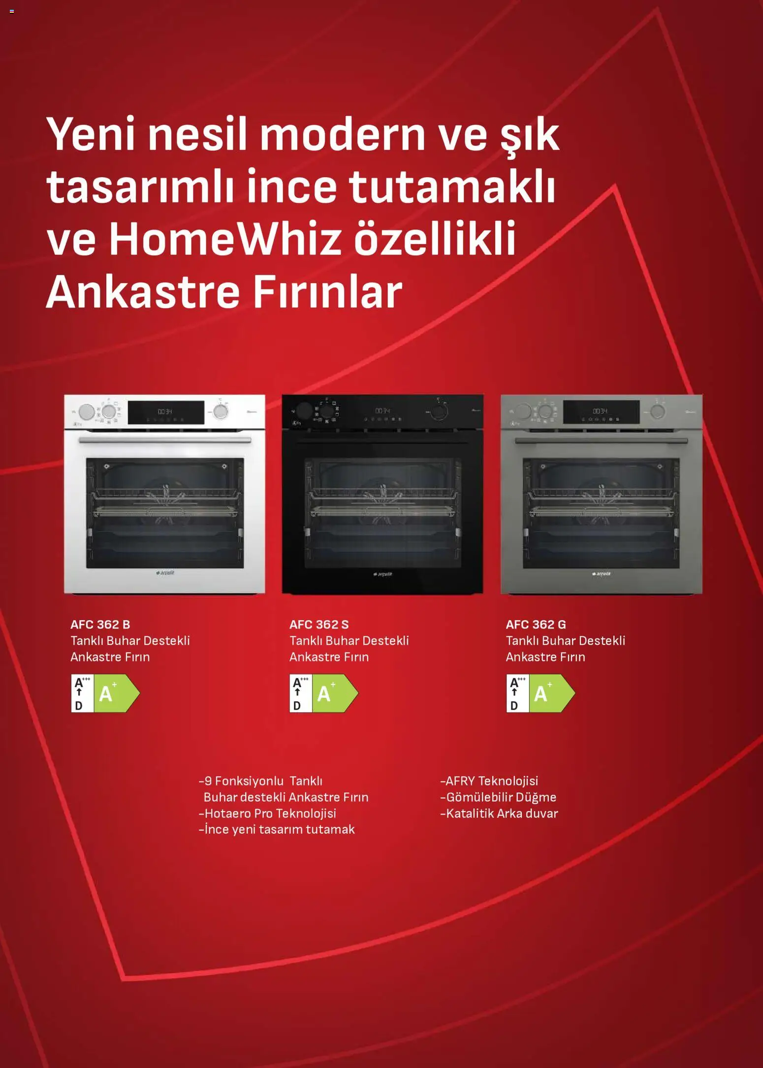 Arçelik - Ankastre Kataloğu - 10 Ağustos 2026 tarihinden itibaren geçerlidir | Sayfa: 21