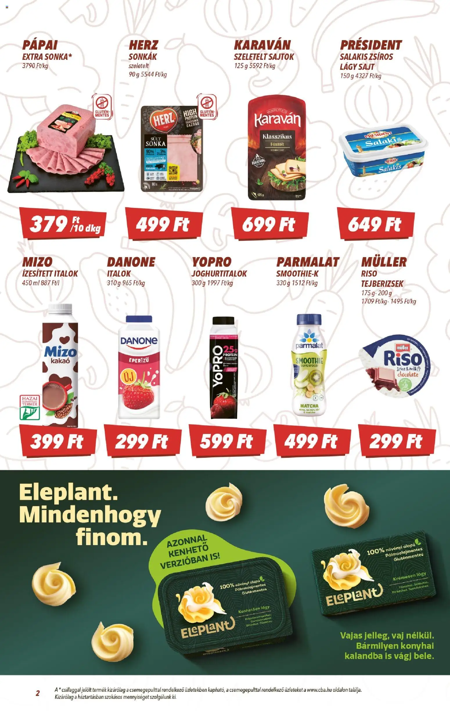 CBA akciós ujság - amely érvényes a következő dátumtól: 21.05.2026 | Oldal: 2 | Termékek: Sajtok, Protein, Vaj, Gluténmentes