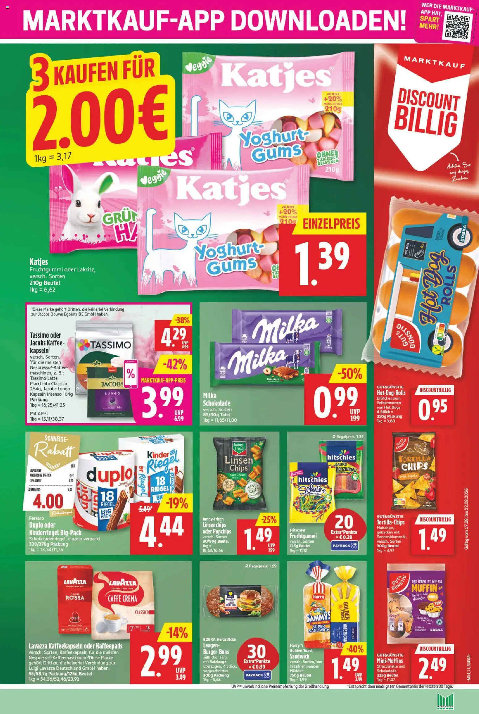Marktkauf Prospekt – gültig ab 17.08.2026 | Seite: 11 | Produkte: Toast, Funny frisch, Katjes, Milka
