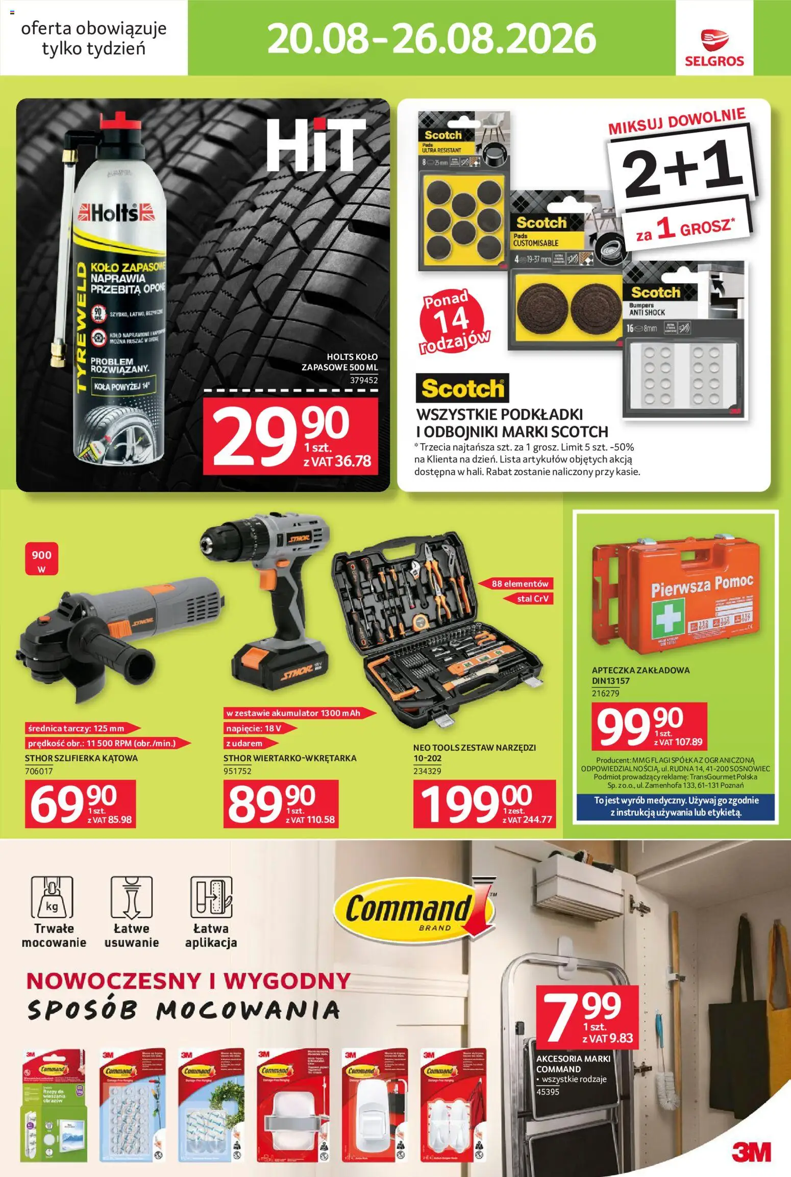 Selgros cash&carry gazetka - Jeszcze więcej super promocji od 20.08.2026 | Strona: 10 | Produkty: Zestaw narzędzi, Szlifierka