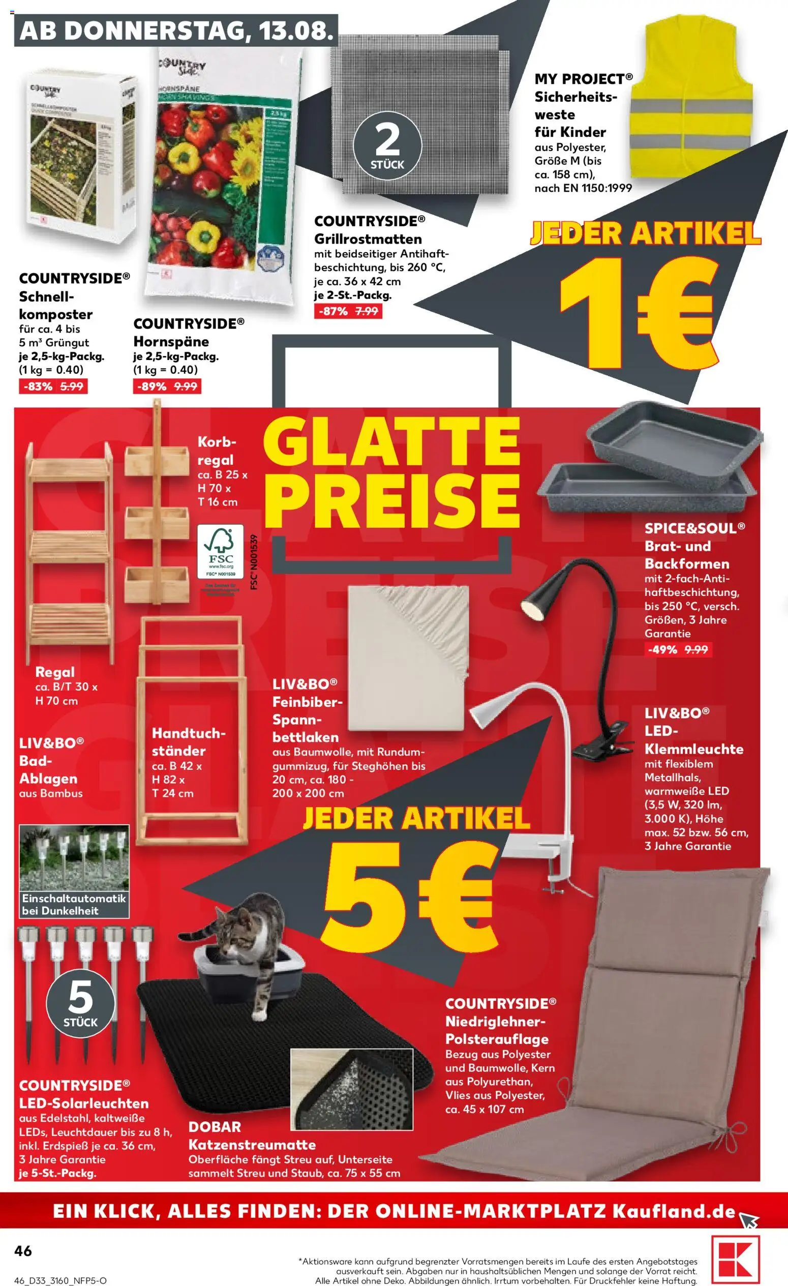 Kaufland Prospekt Berlin – gültig ab 13.08.2026 | Seite: 46 | Produkte: Regal, Bad, Korb, Weste
