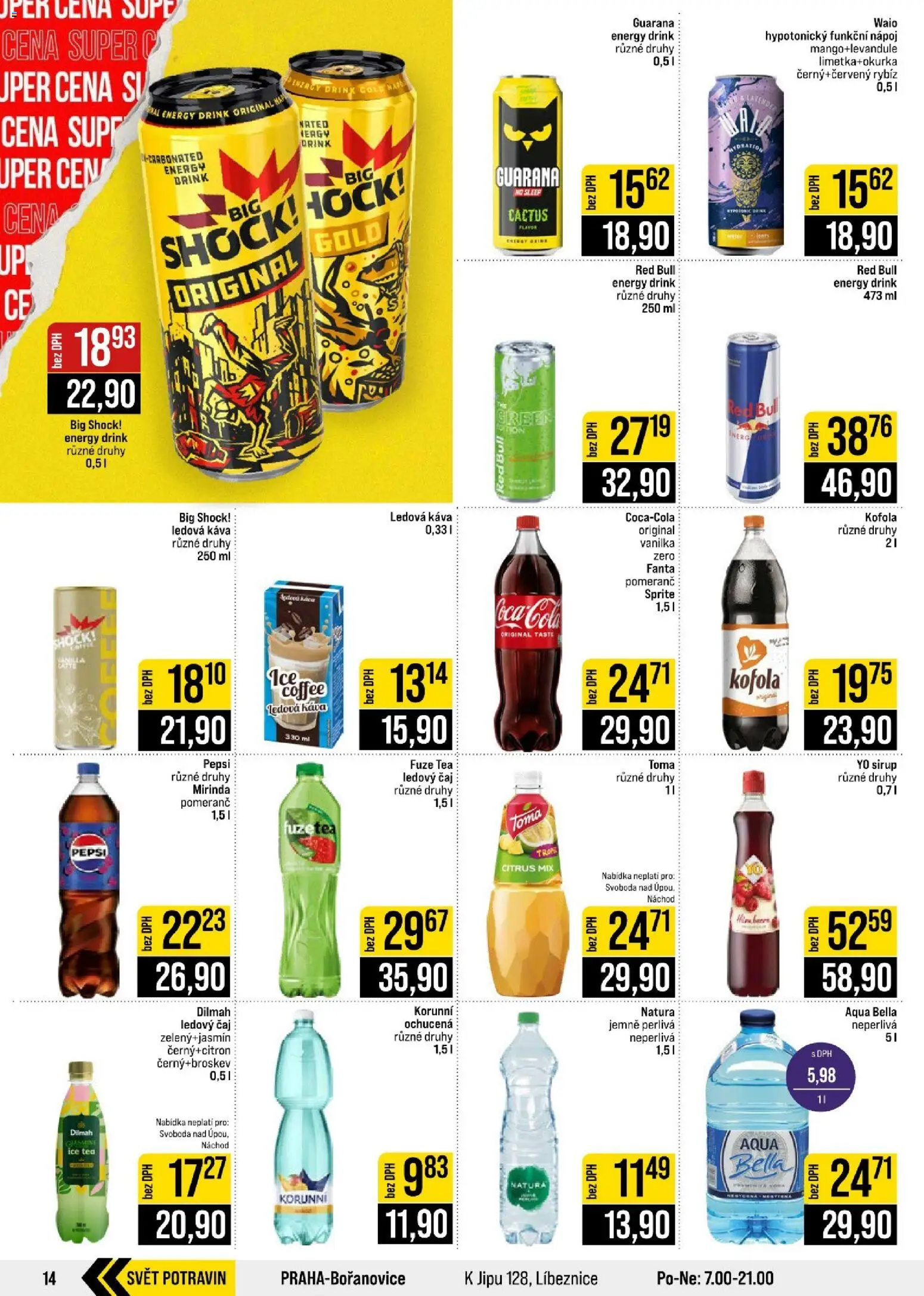 Jip leták - Cash & Carry od 05.08.2026 | Strana: 14 | Produkty: Ledová káva, Fuze Tea, Sprite, Big Shock