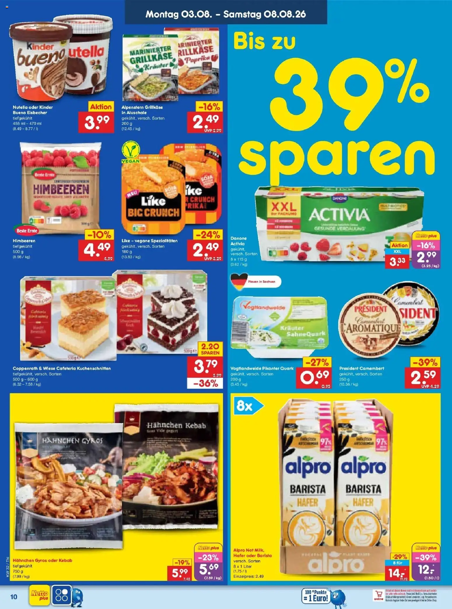 Netto Marken-Discount Prospekt Pirna – gültig ab 03.08.2026 | Seite: 20 | Produkte: Quark, Nutella, Gyros, Sahne
