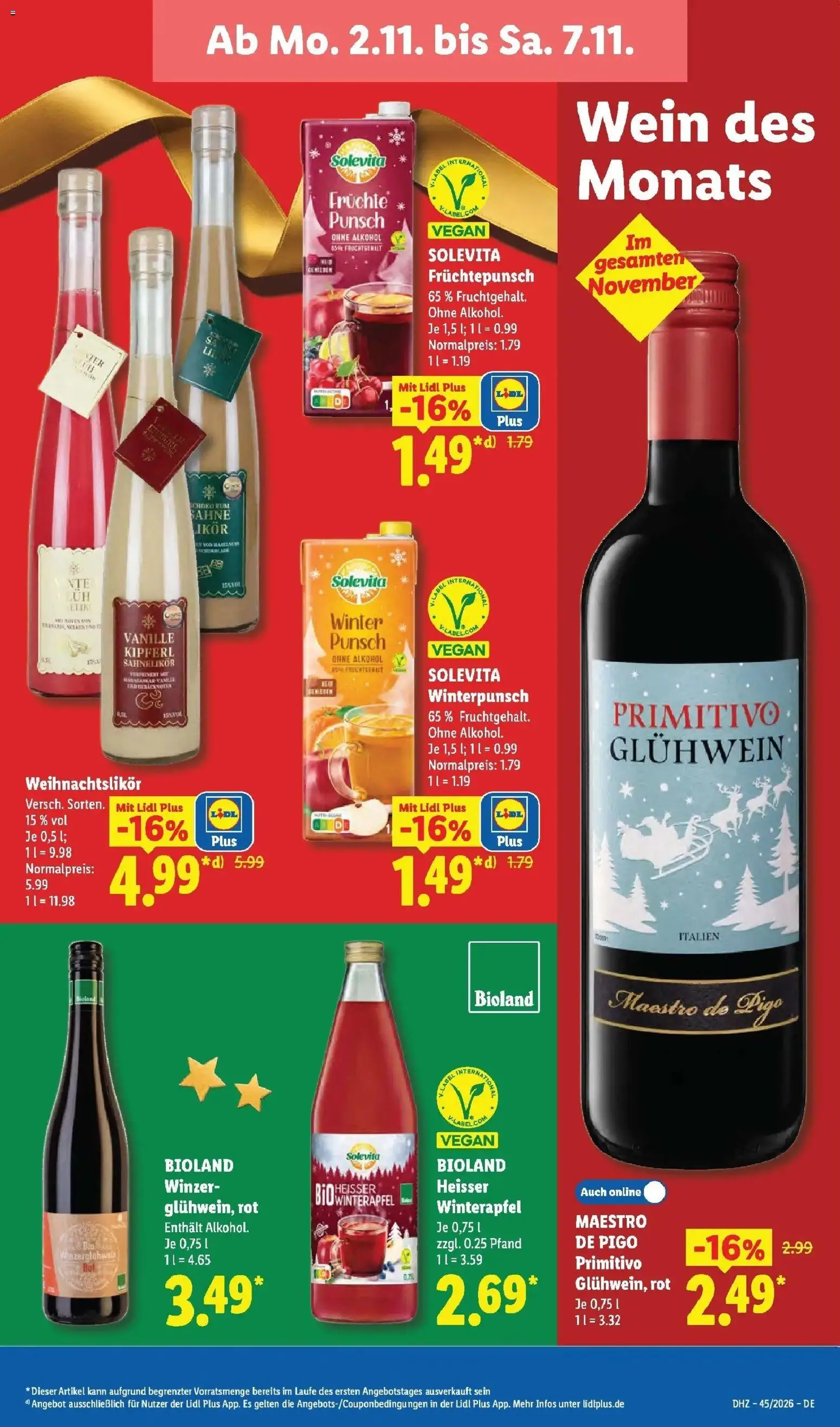 Lidl Prospekt Villingen-schwenningen (ab 02.11.2026) zum Blättern » Angebote | Seite: 27 | Produkte: Likör, Rum, Vanille, Alkohol