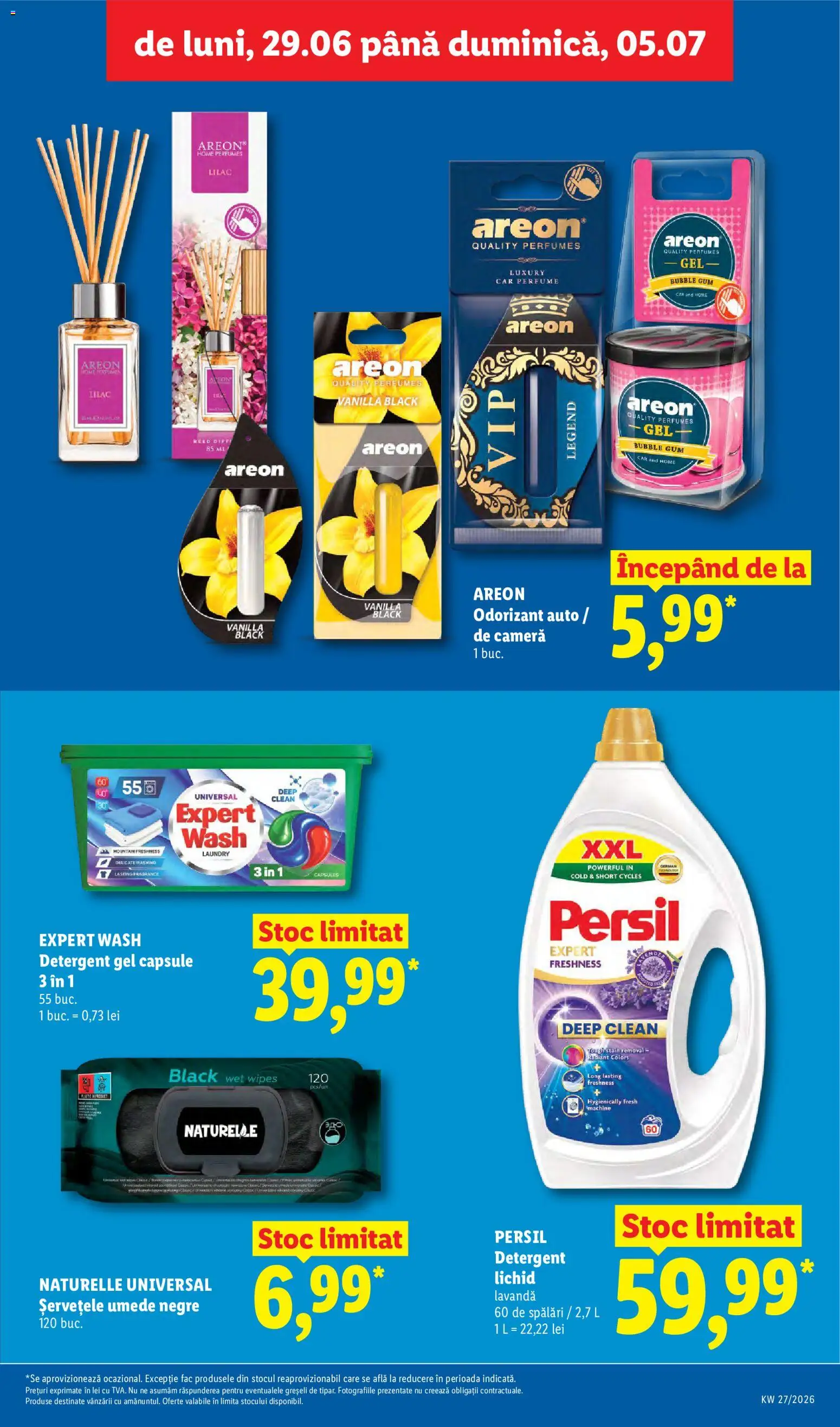 Noul catalog Lidl – valabil de la 29.06.2026 | Pagină: 23 | Produse: Pomelo, Cameră, Detergent, Șervețele umede