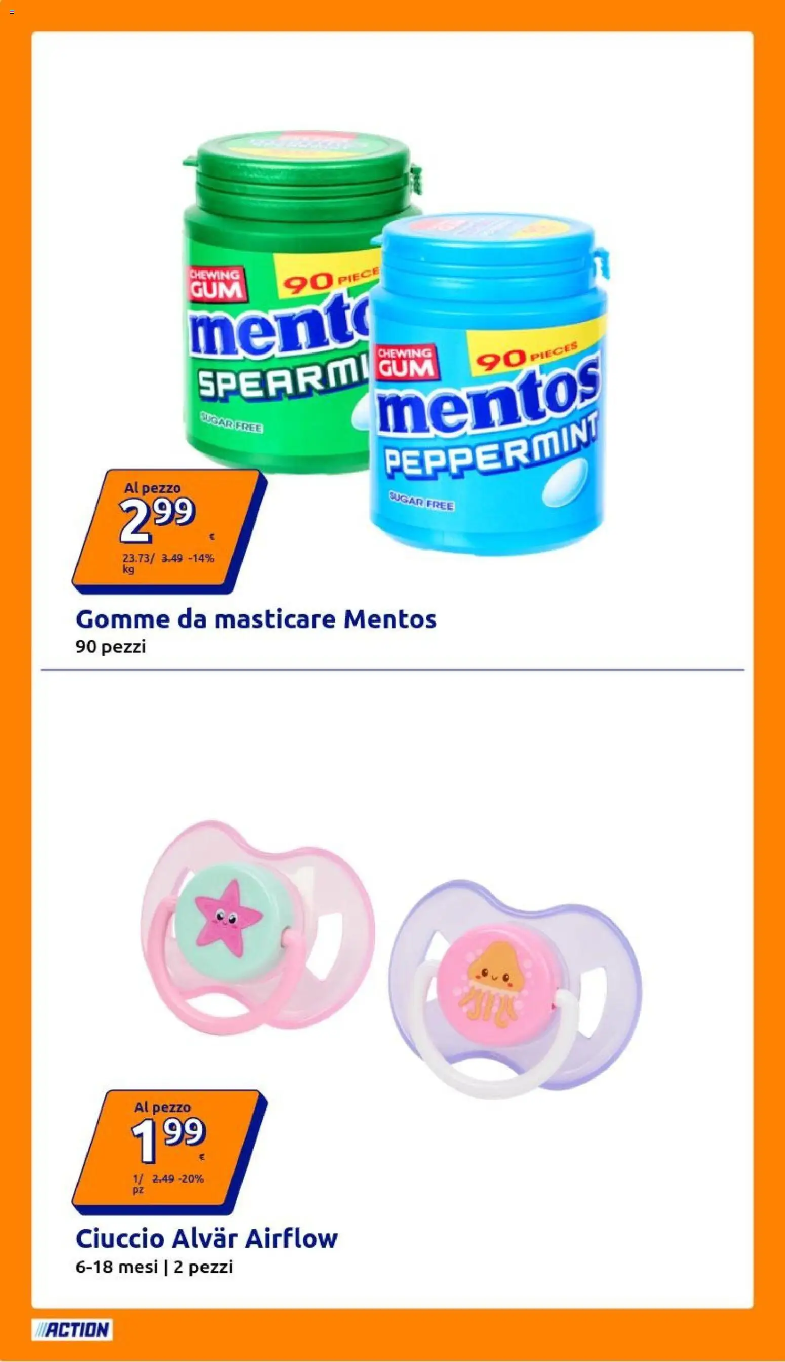 Volantino Action del 19/08/2026 | Pagina: 16 | Prodotti: Gomme da masticare