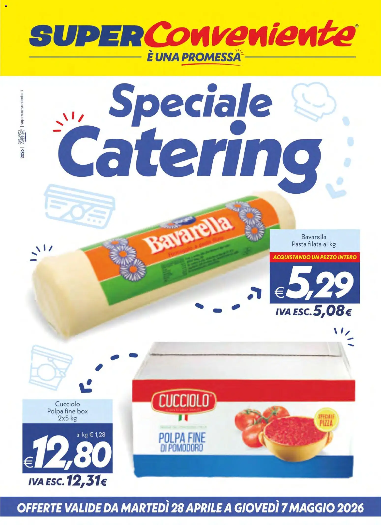 Volantino SuperConveniente del 28.04.2026 | Pagina: 1 | Prodotti: Pizza, Pomodoro, Pasta