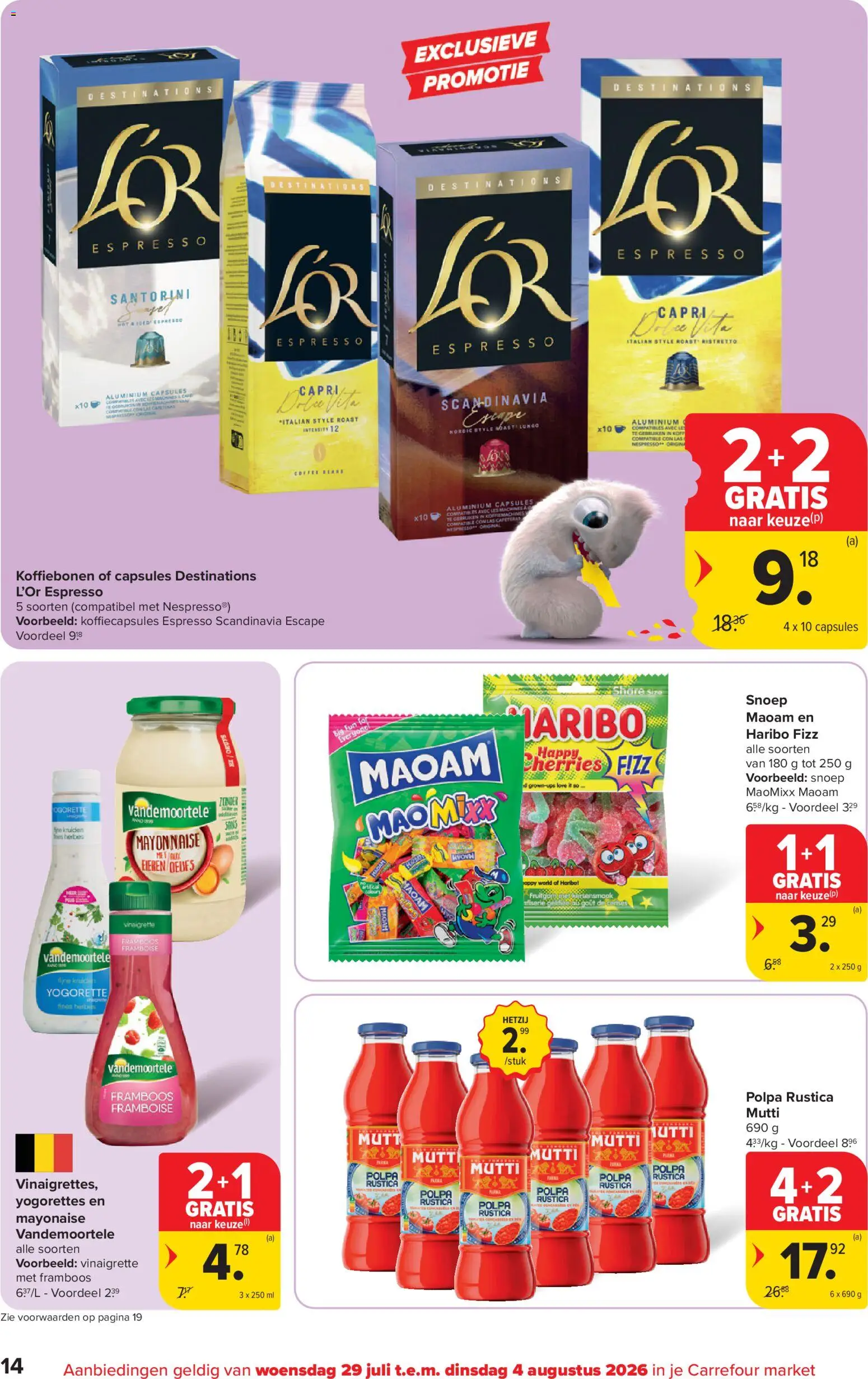 {H1} | Pagina: 14 | Producten: Snoep, Keksajt, Koffiebonen, Koffiecapsules