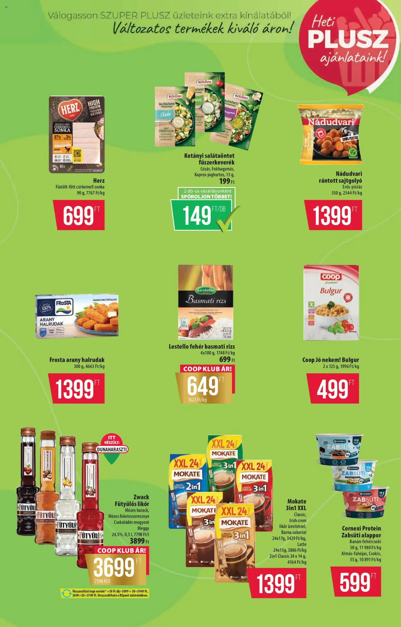COOP akciós ujság - amely érvényes a következő dátumtól: 09.04.2026 | Oldal: 10 | Termékek: Fűszerkeverék, Meggy, Protein, Basmati rizs