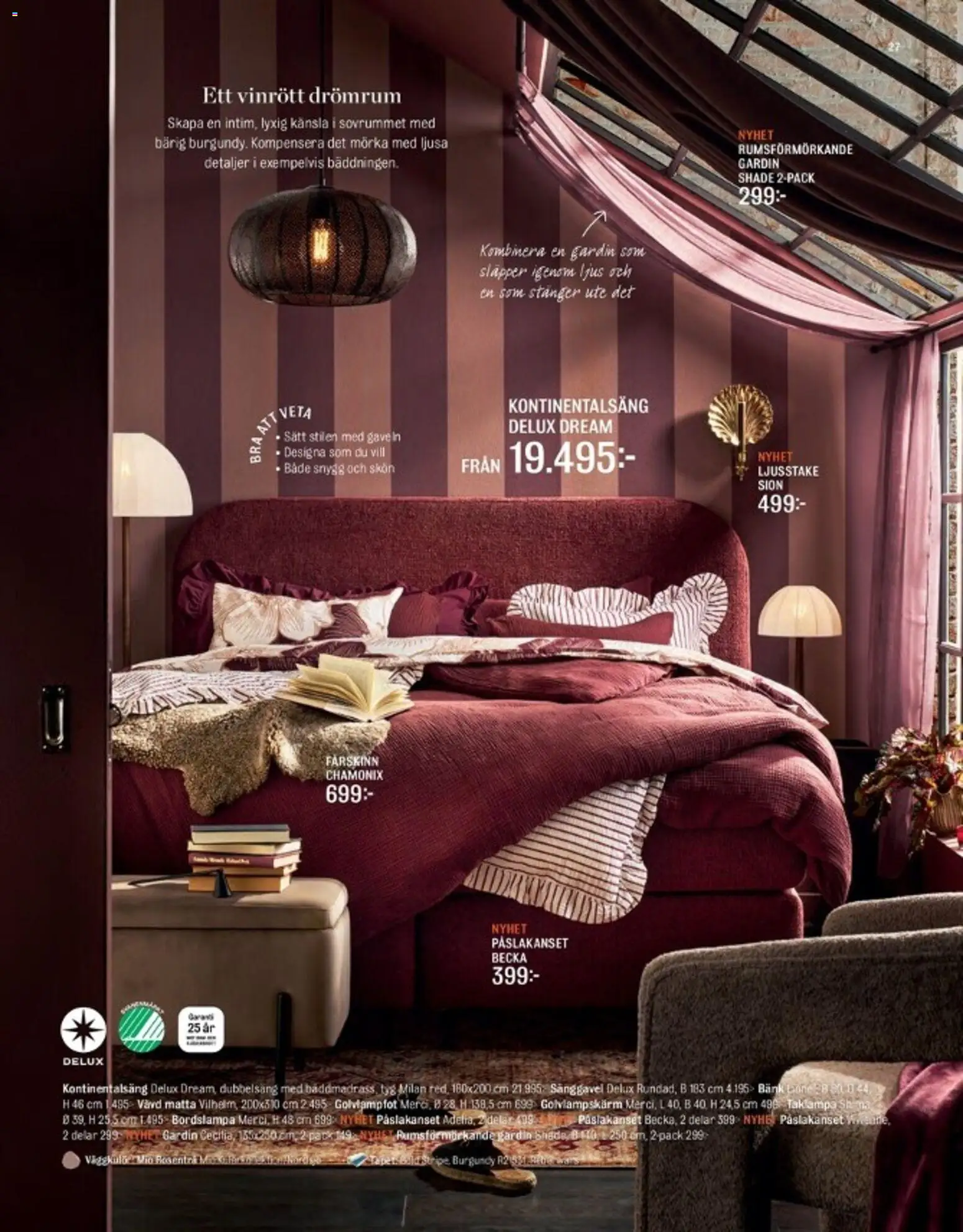 Mio reklamblad aktuell från 13/08/2026 | Sida: 27 | Produkter: Påslakanset, Gardin, Sänggavel, Taklampa