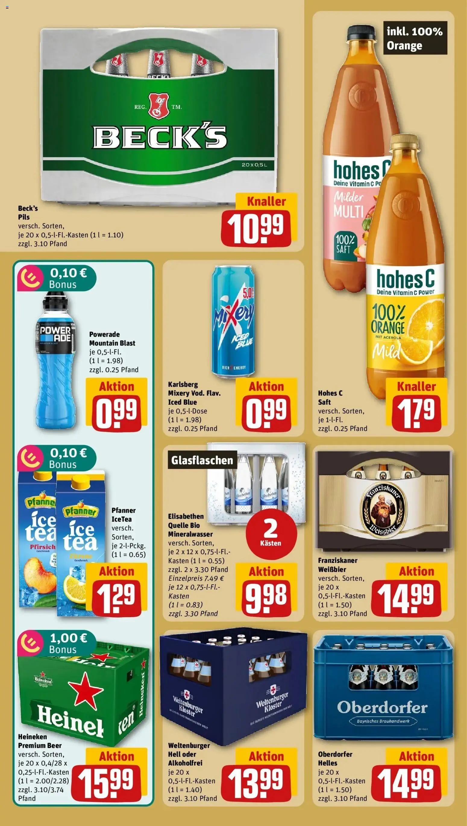 REWE Prospekt ab 31.08.2026 zum Blättern » Angebote | Seite: 18 | Produkte: Franziskaner, Bier, Pils, Powerade