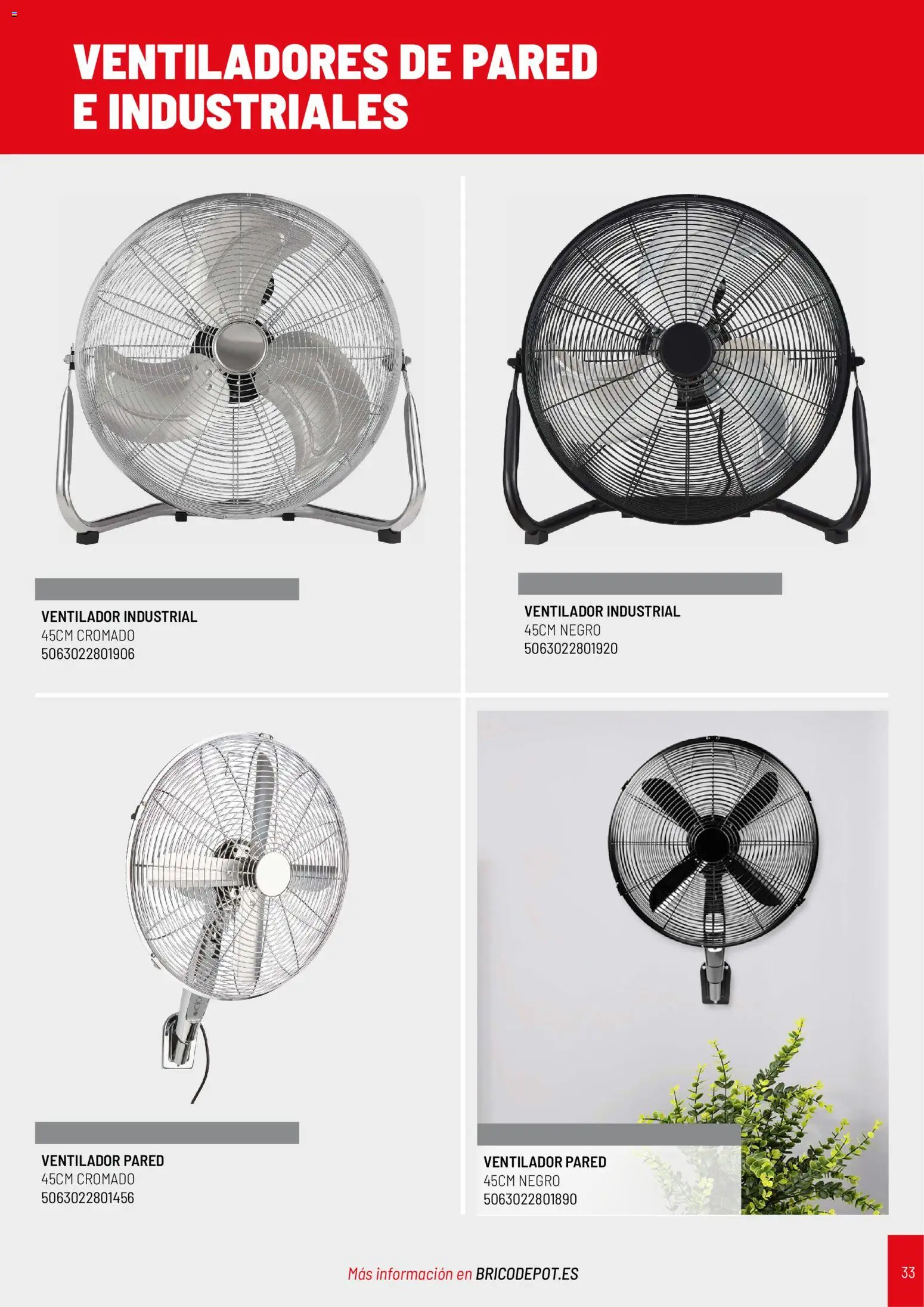 Brico Depôt Catálogo Climatización 2026 │ válido desde el 04/05/2026 | Página: 33 | Productos: Ventilador