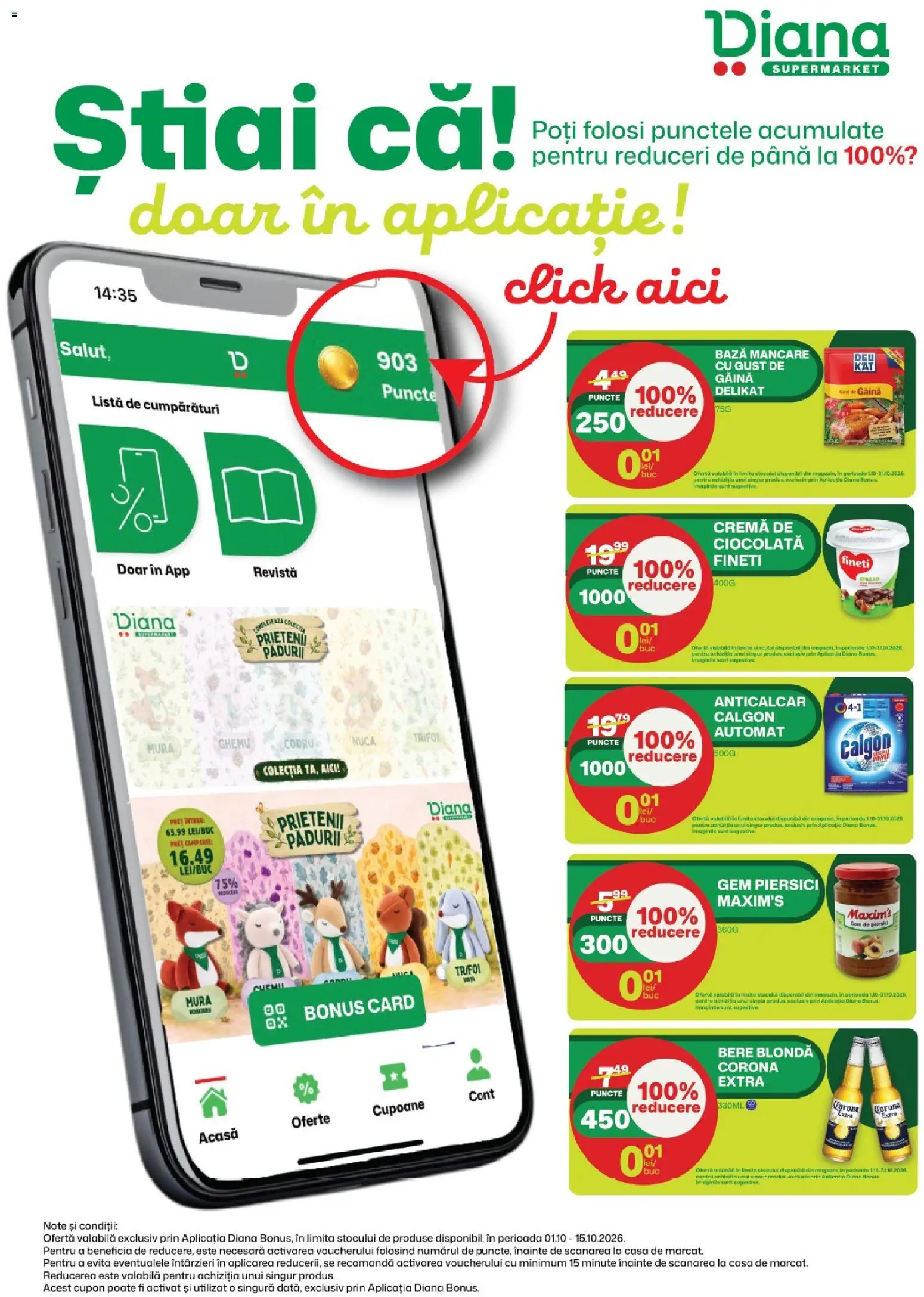 Noul catalog Diana – valabil de la 16.10.2026 | Pagină: 14 | Produse: Ciocolată, Bere, Piersici, Power