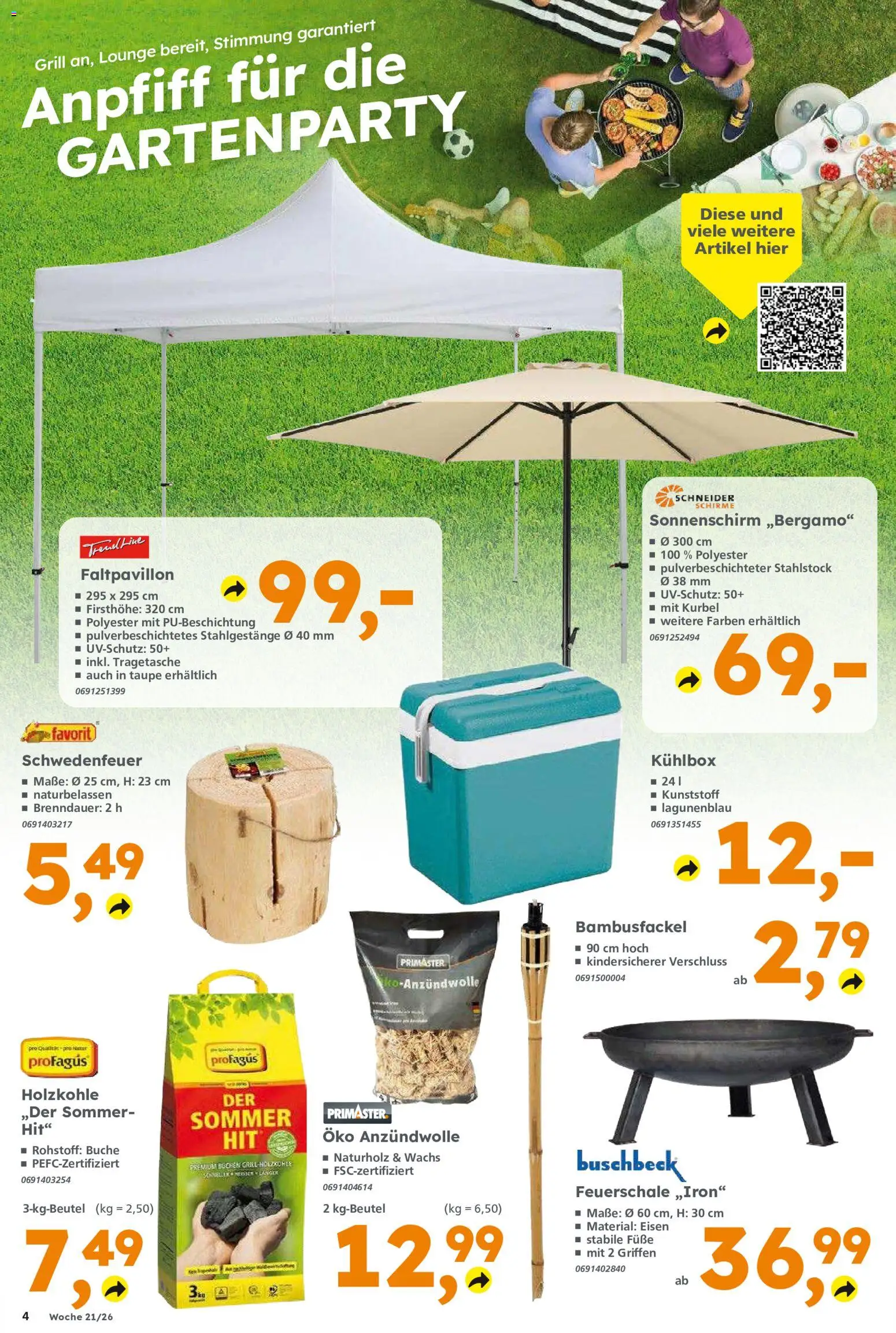 Globus Baumarkt Prospekt Berlin-Treptow	 – gültig ab 18.05.2026 | Seite: 4 | Produkte: Grill, Sonnenschirm