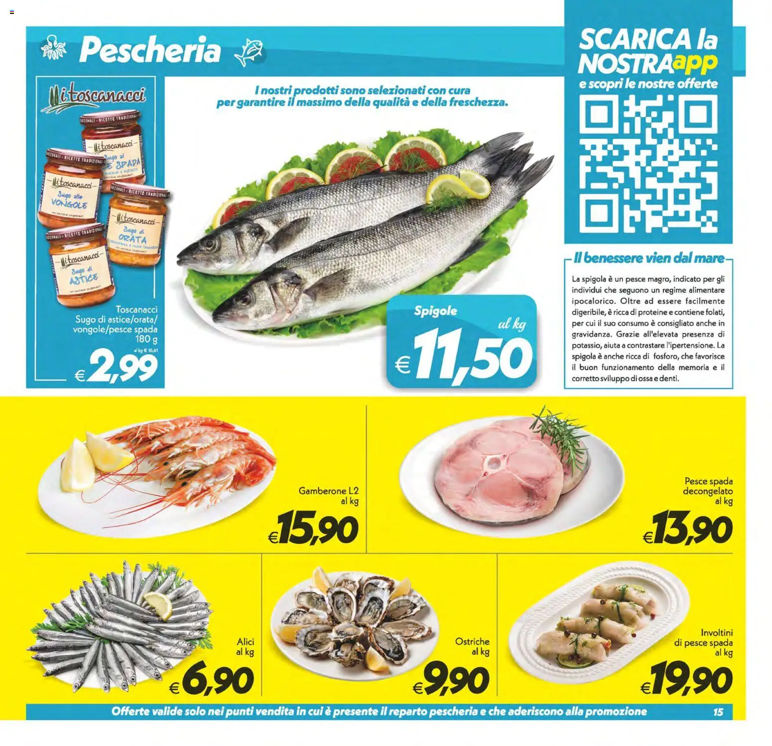 Volantino SuperConveniente del 11/08/2026 | Pagina: 15 | Prodotti: Pesce, Sugo, Pesce spada, Alici