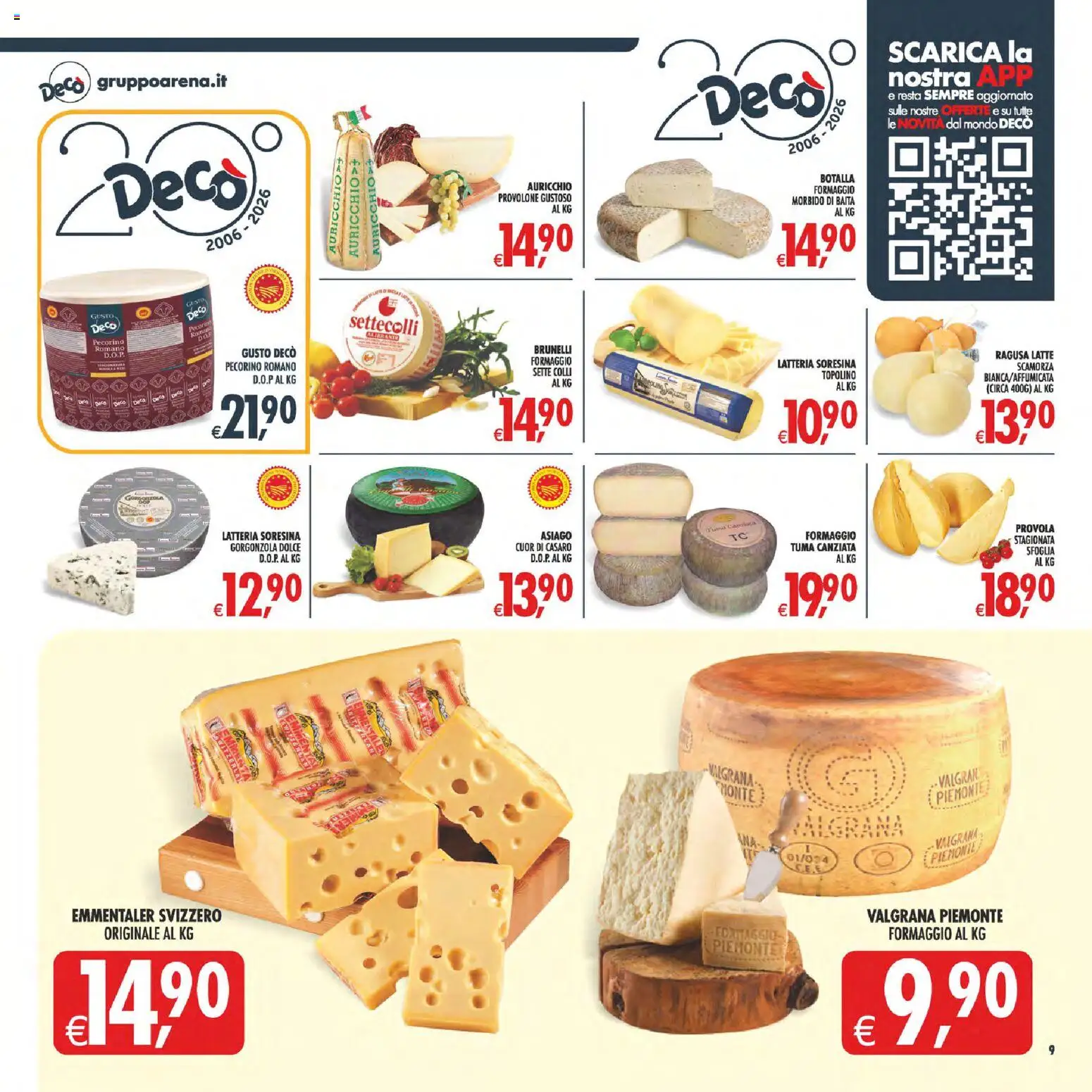 Volantino Decò del 29.05.2026 | Pagina: 10 | Prodotti: Provolone, Formaggio, Provola, Emmental