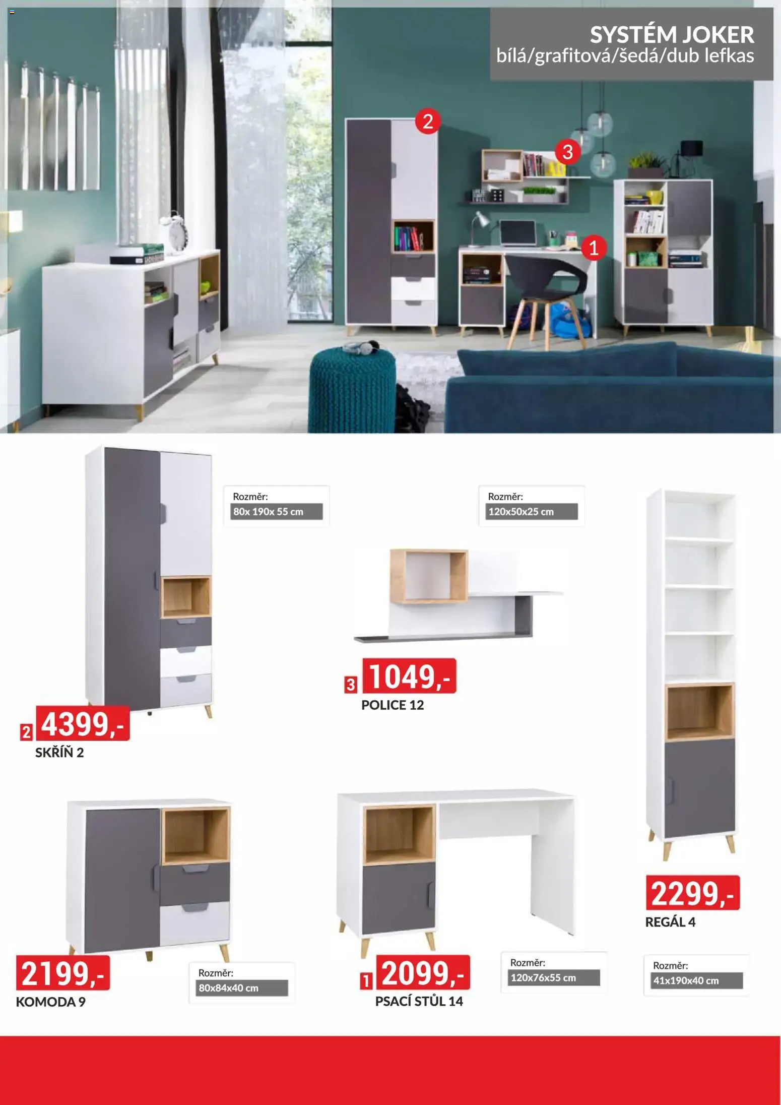 BAUMAX leták - Vaše bydlení, vaše pravidla od 01.07.2026 | Strana: 44 | Produkty: Regál, Stůl, Psací stůl, Skříň