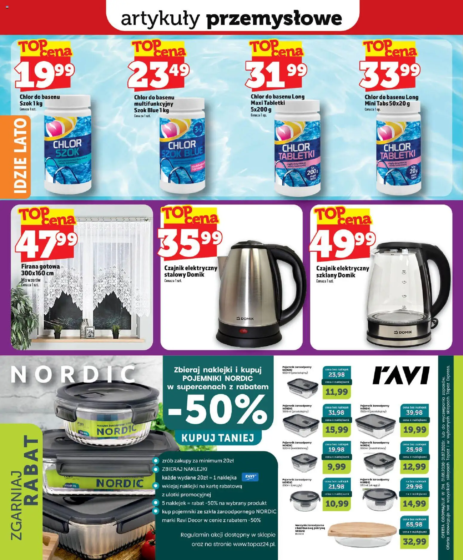 Topaz gazetka - MAZ od 11.06.2026 | Strona: 60 | Produkty: Czajnik, Artykuły przemysłowe, Naklejki