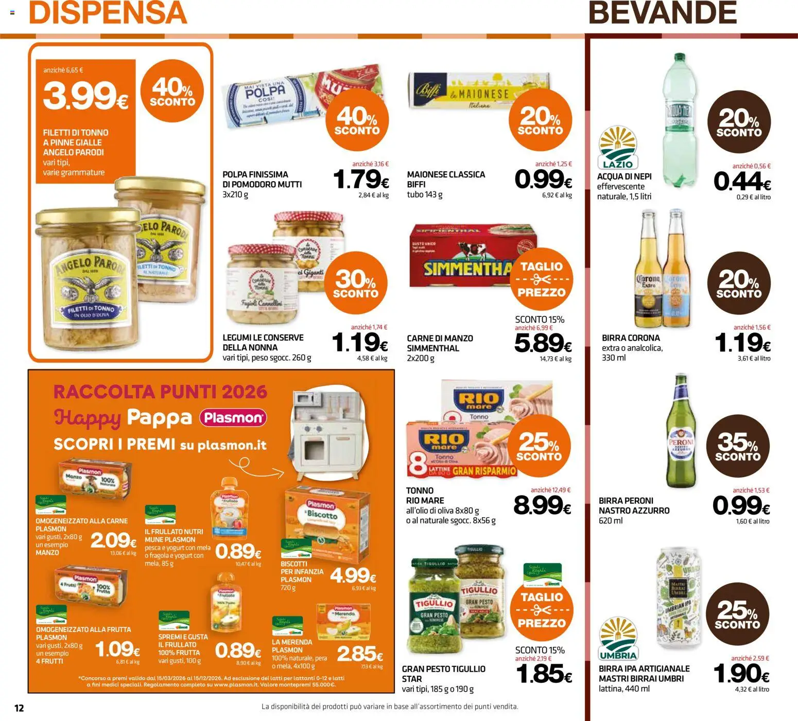 Volantino Superconti del 02/07/2026 | Pagina: 12 | Prodotti: Legumi, Pomodoro, Olio, Tubo