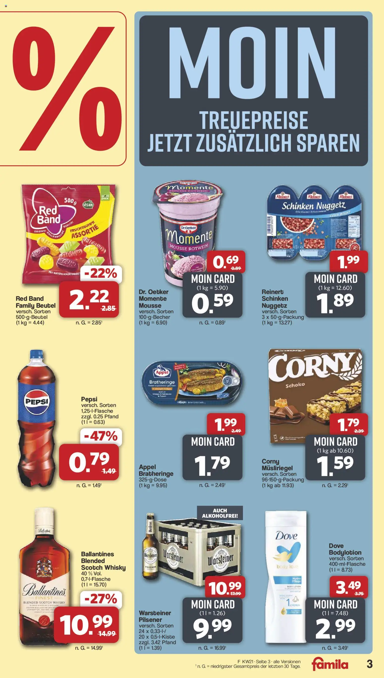 Famila Nordwest Prospekt 	 – gültig ab 18.05.2026 | Seite: 3 | Produkte: Whisky, Rotwein, Body Lotion, Pepsi
